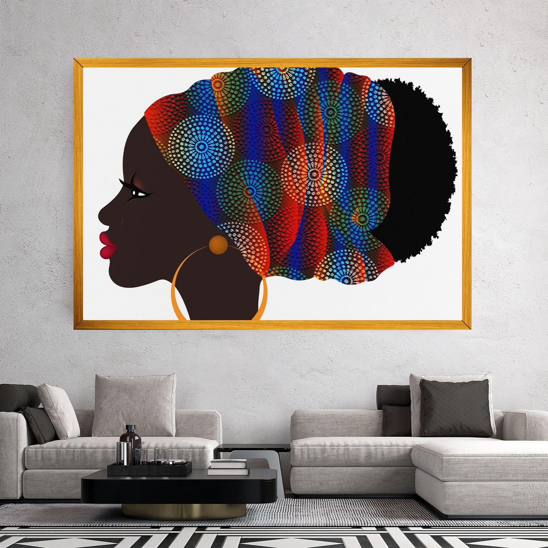 Tablou Canvas Afro Hairstyle mockup 2