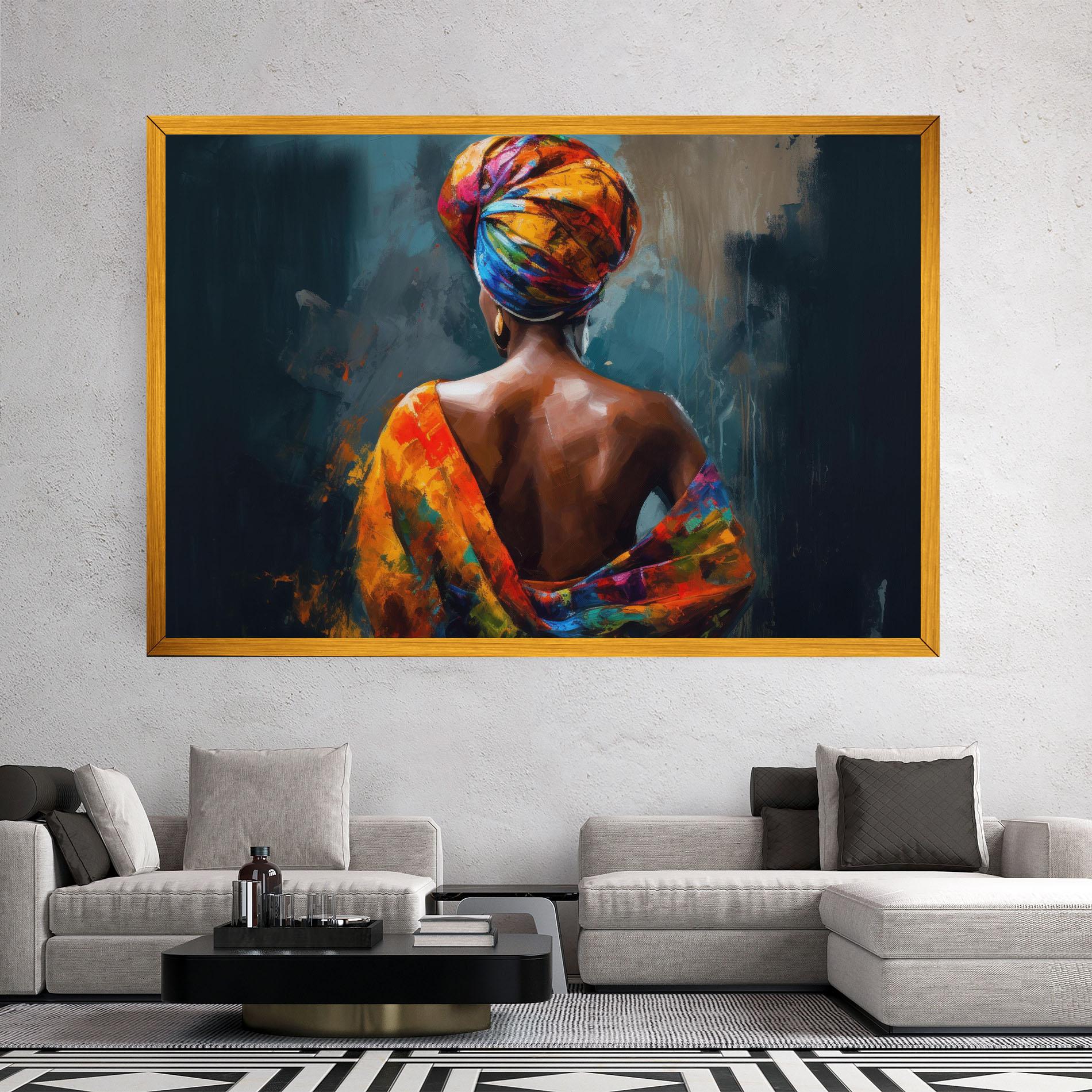 Tablou Canvas Colorful Turban Woman mockup 2