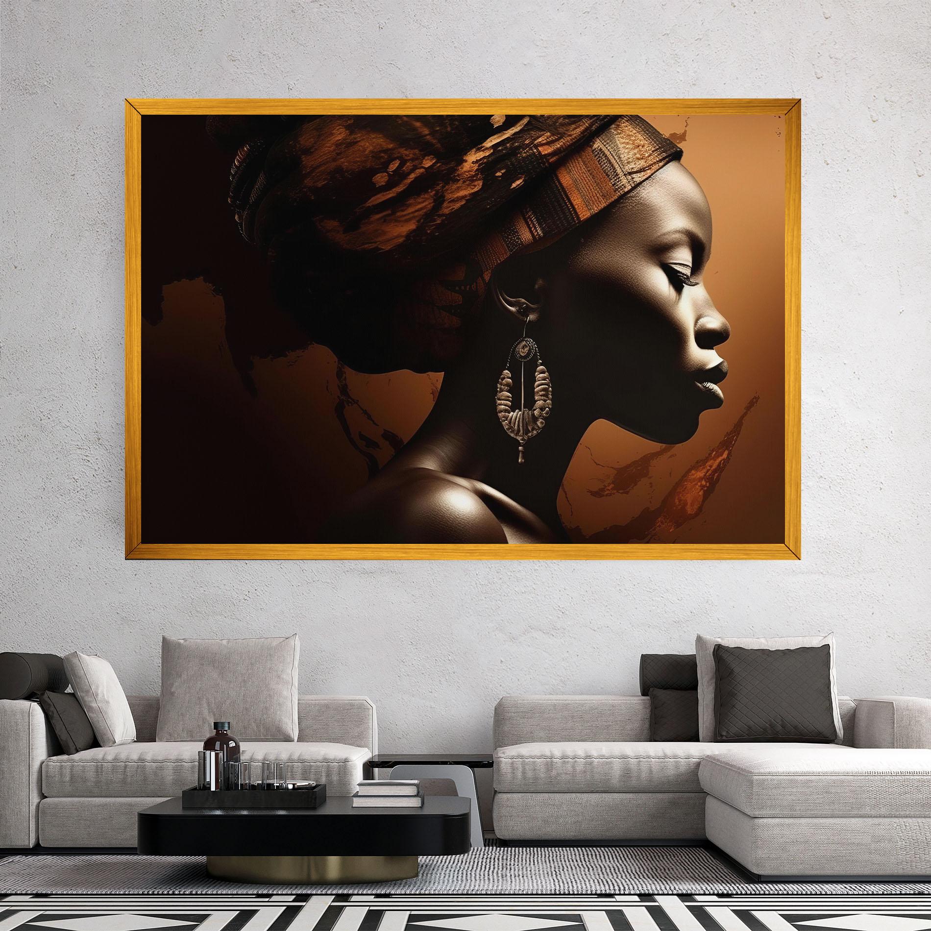 Tablou Canvas Interesting African Earrings mockup 2