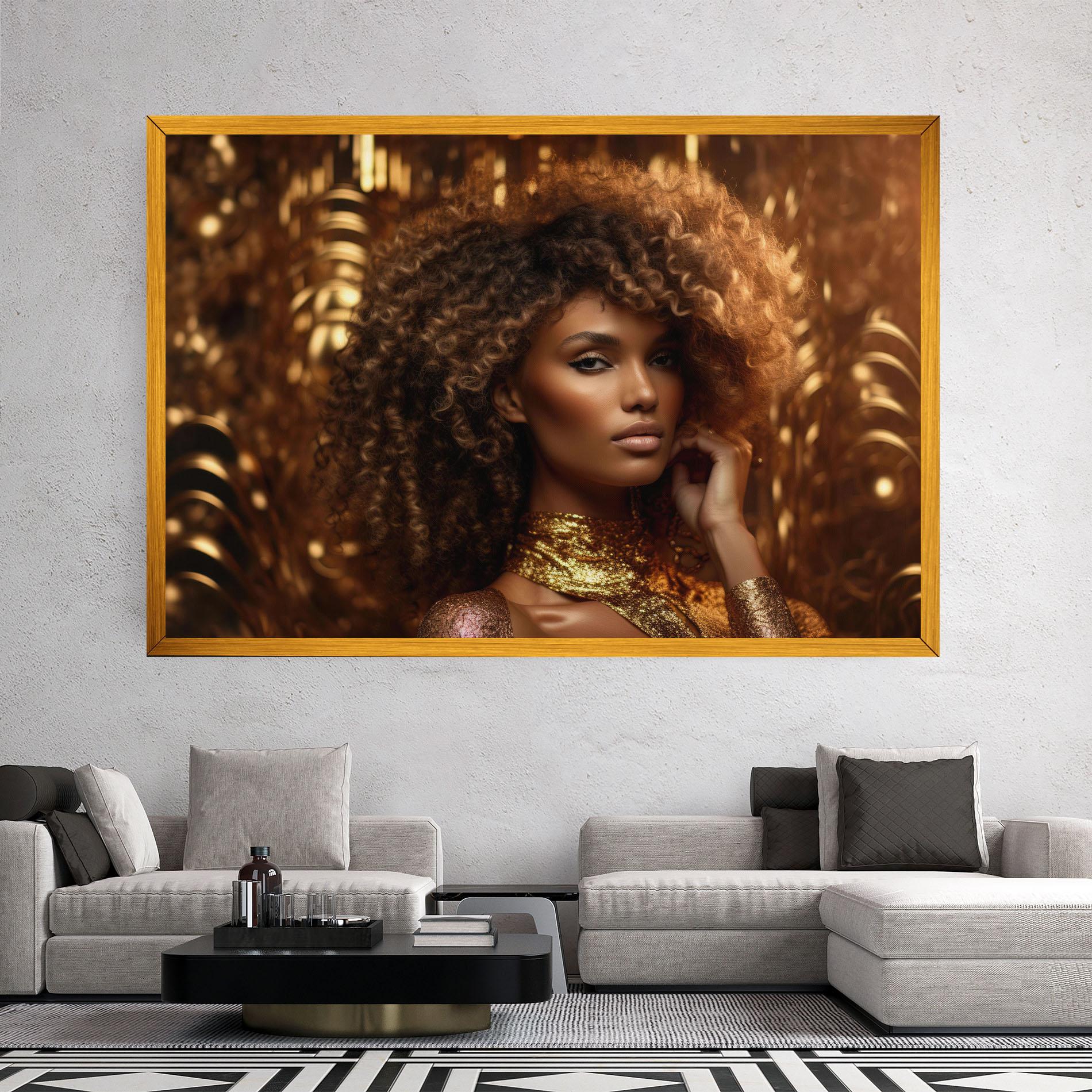 Tablou Canvas Radiant Bronze Goddess mockup 2