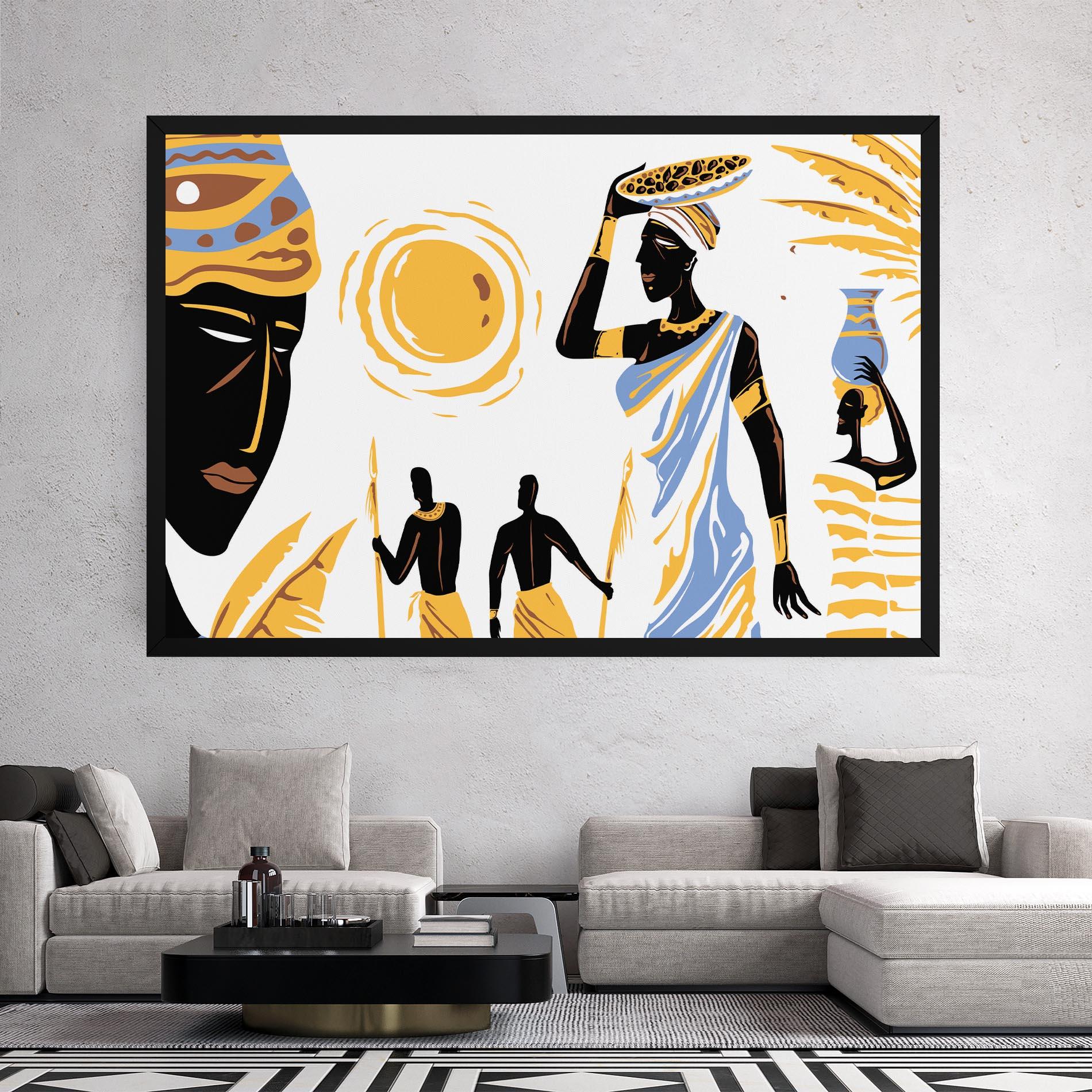 Tablou Canvas African Drawing mockup 2