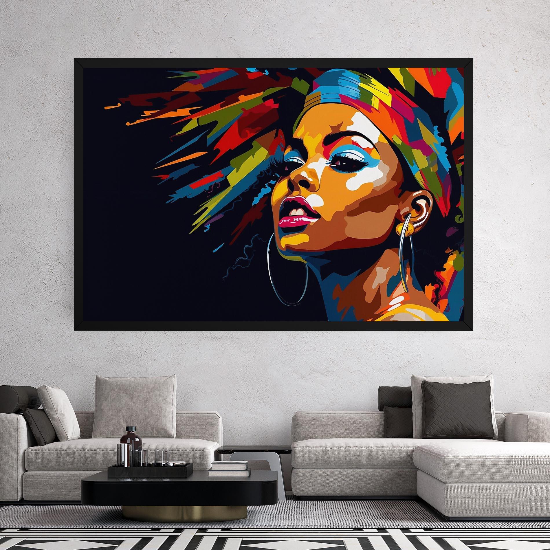Tablou Canvas African Woman Portrait mockup 2