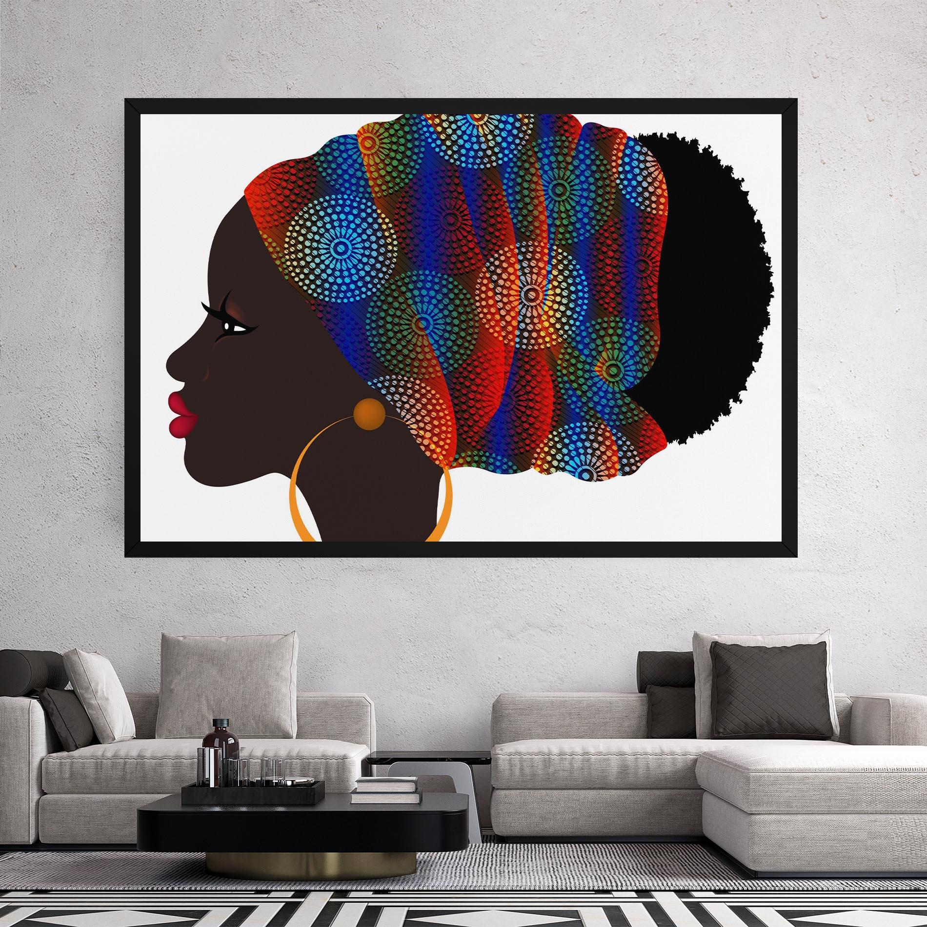 Tablou Canvas Afro Hairstyle mockup 2