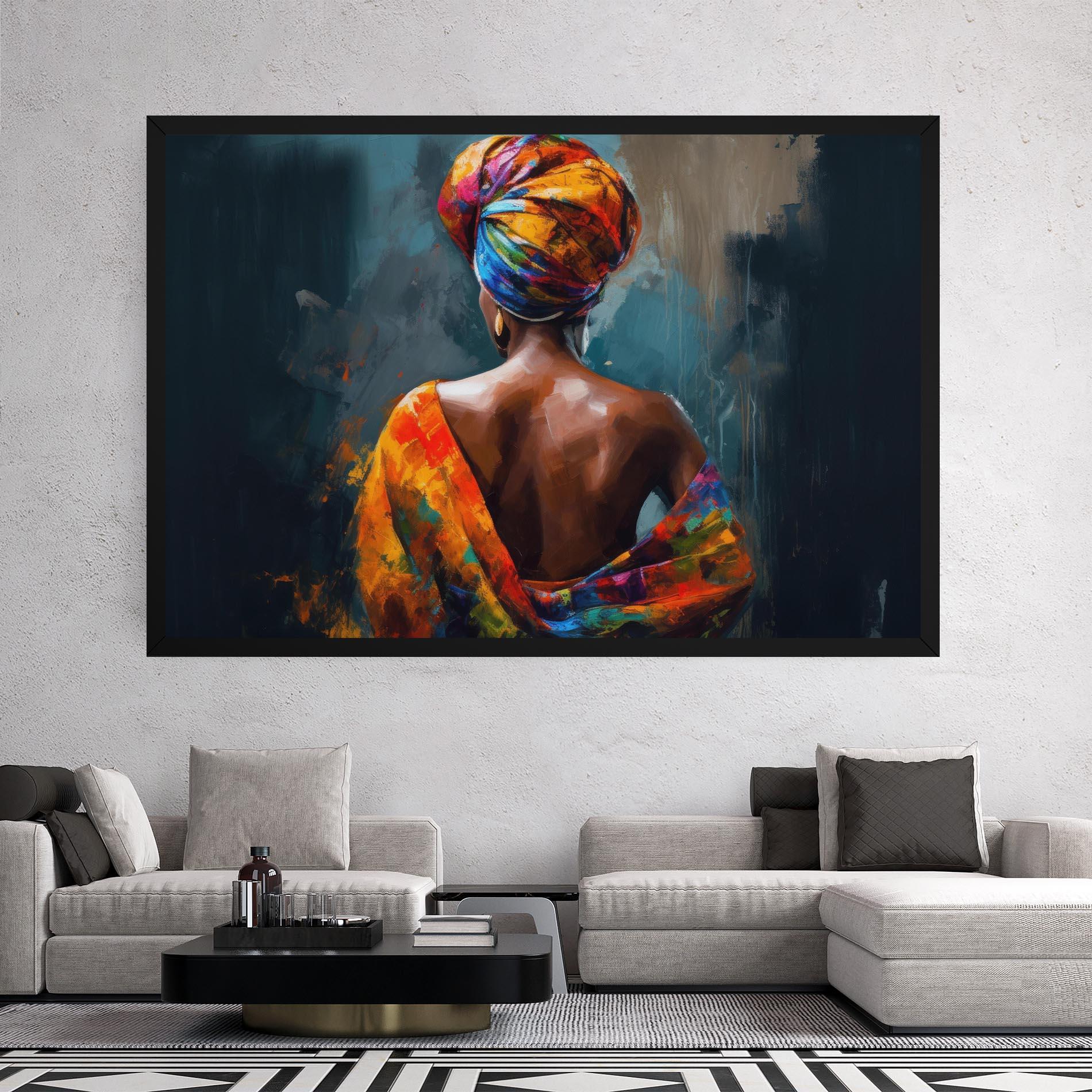 Tablou Canvas Colorful Turban Woman mockup 2