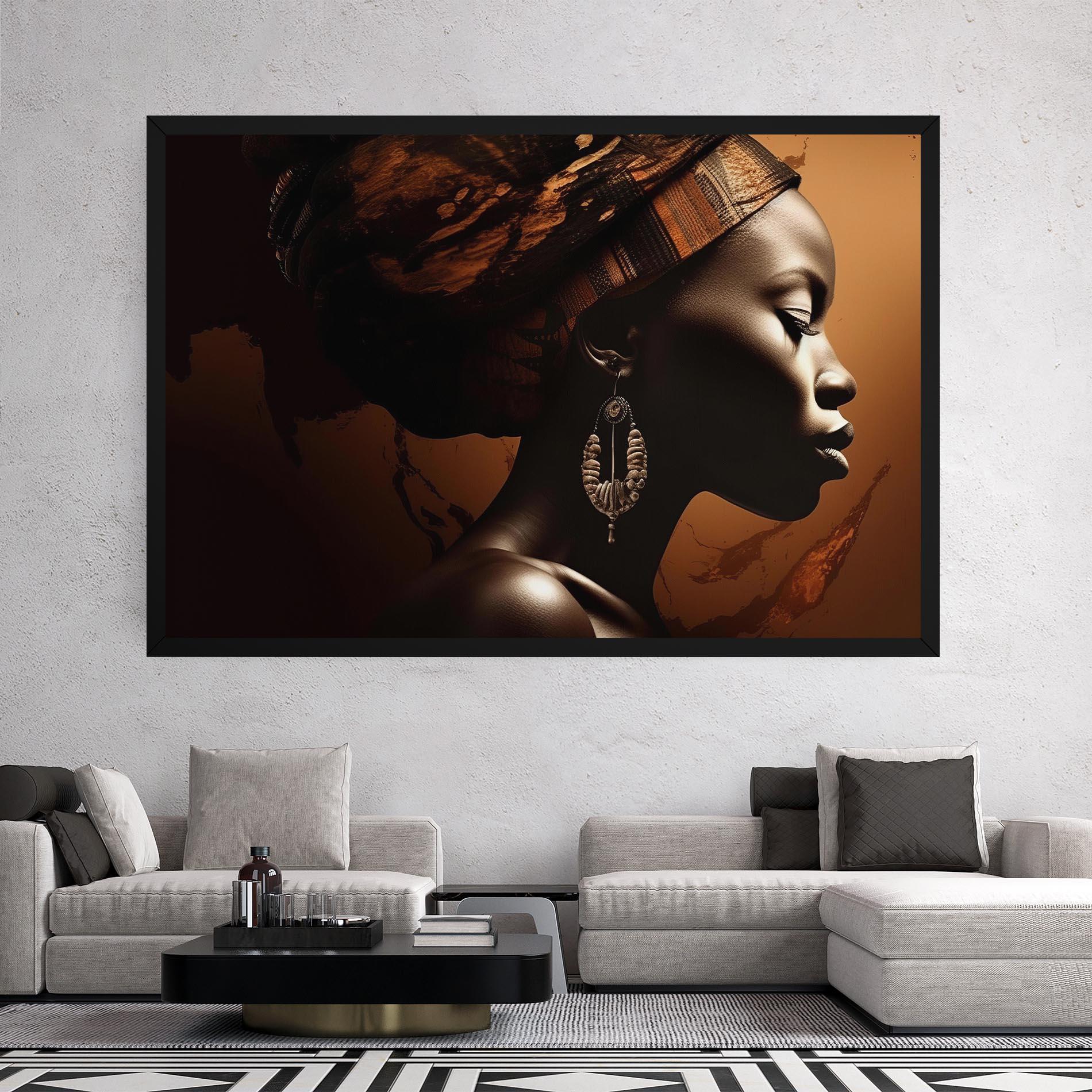 Tablou Canvas Interesting African Earrings mockup 2