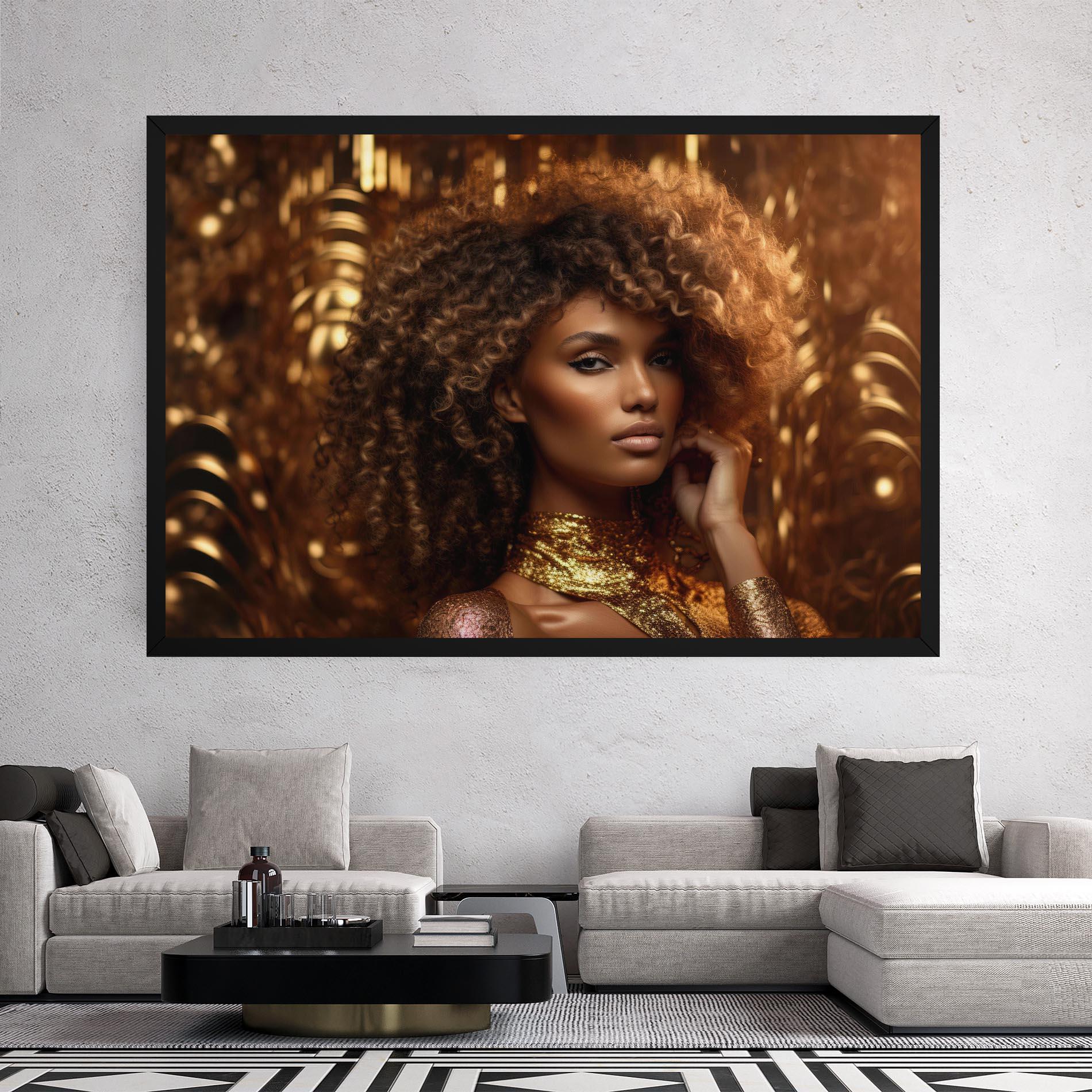 Tablou Canvas Radiant Bronze Goddess mockup 2