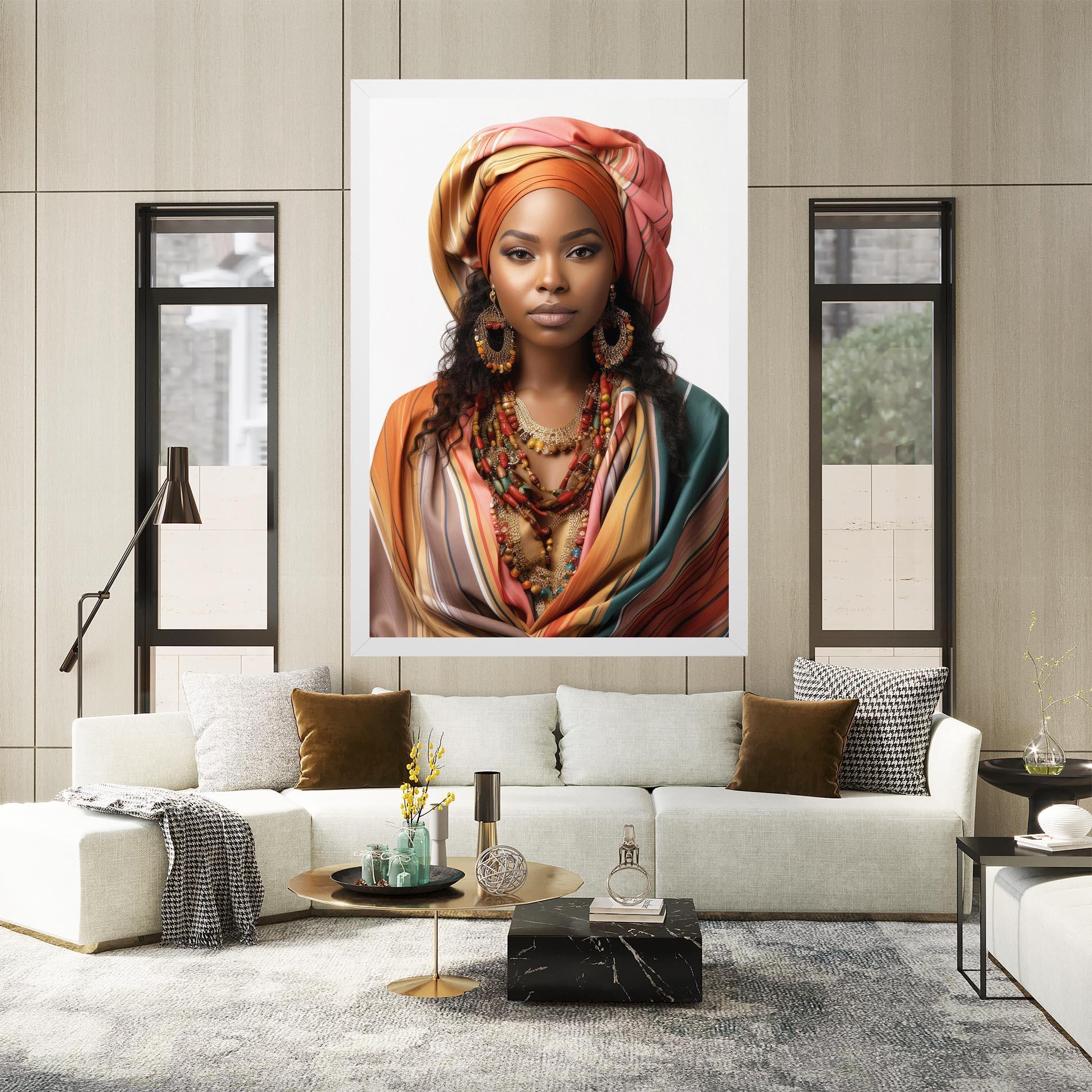 Tablou Canvas East African Woman mockup 2