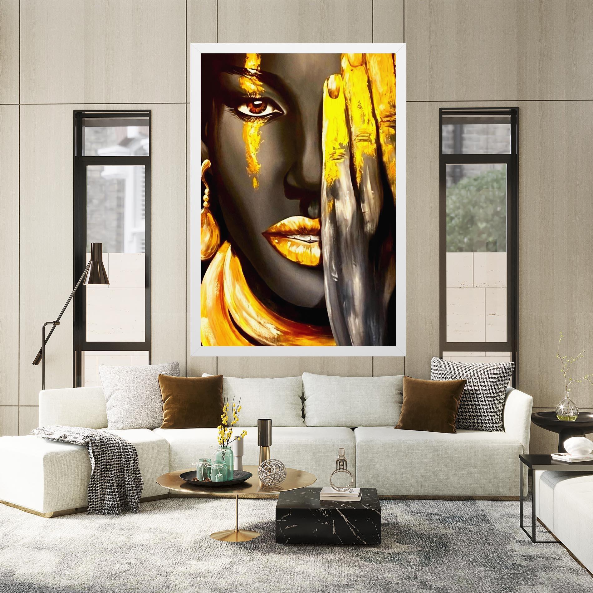 Tablou Canvas Golden African Women mockup 2