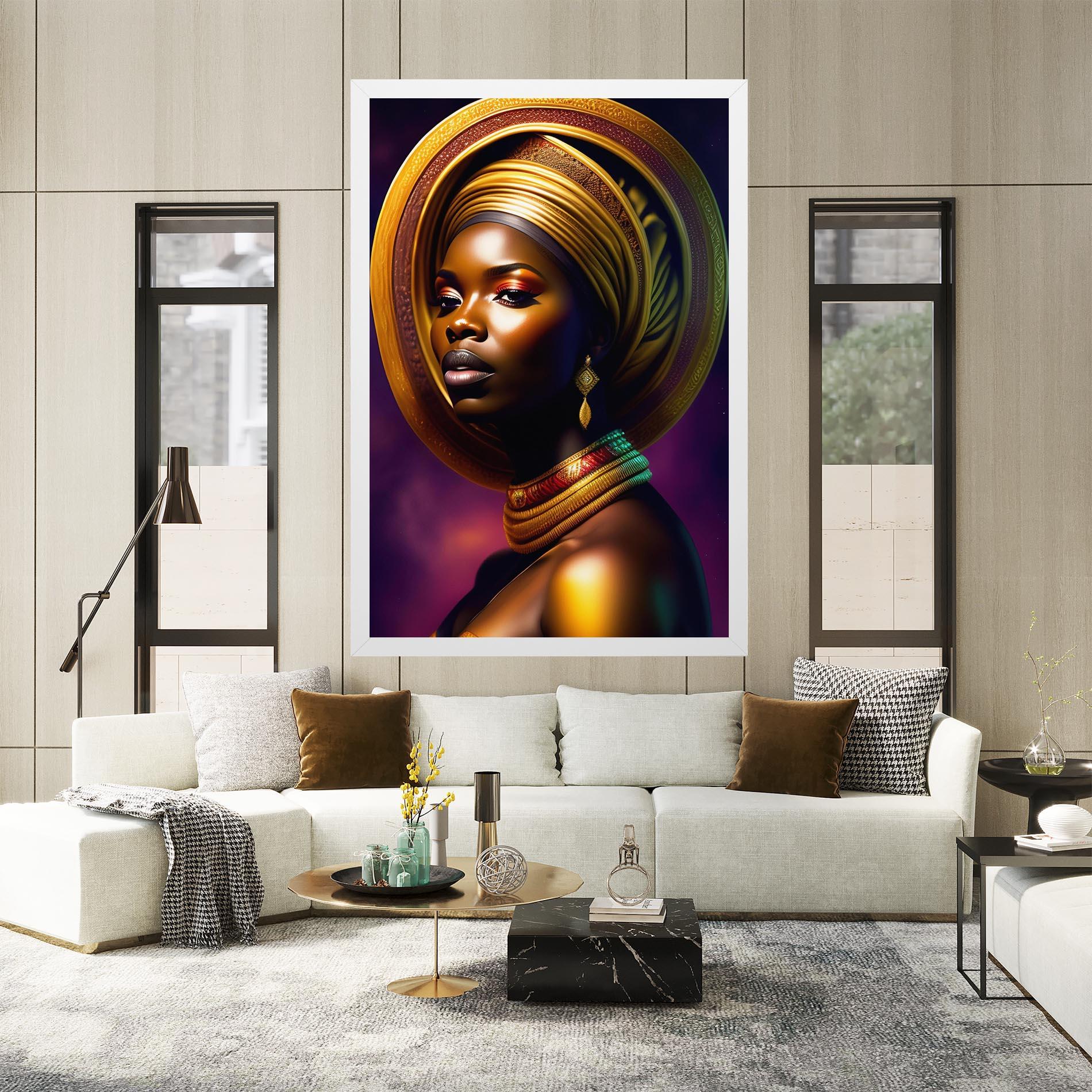 Tablou Canvas Golden Crown Woman mockup 2