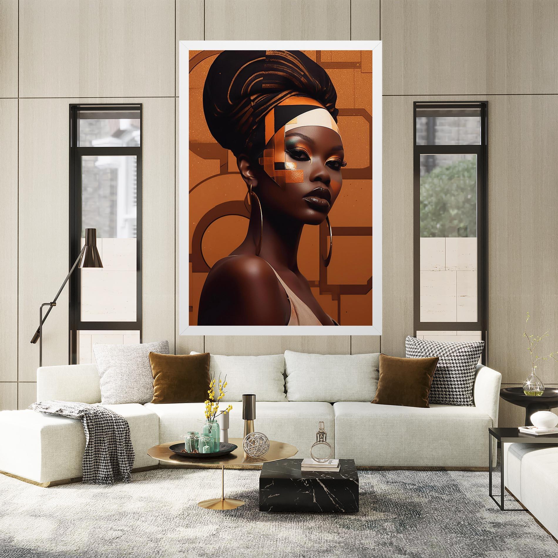 Tablou Canvas Interesting African Makeup mockup 2