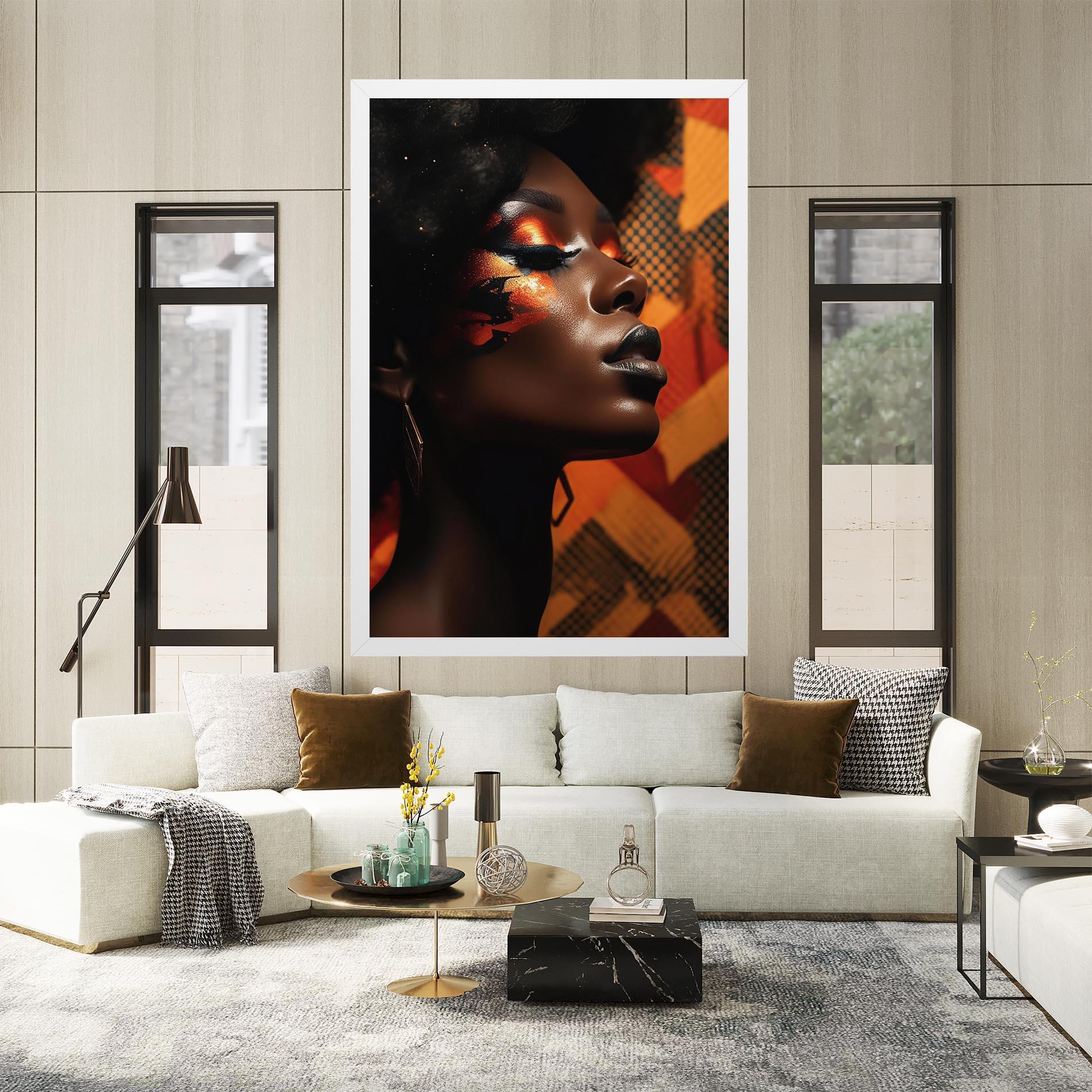 Tablou Canvas Orange Makeup Woman mockup 2