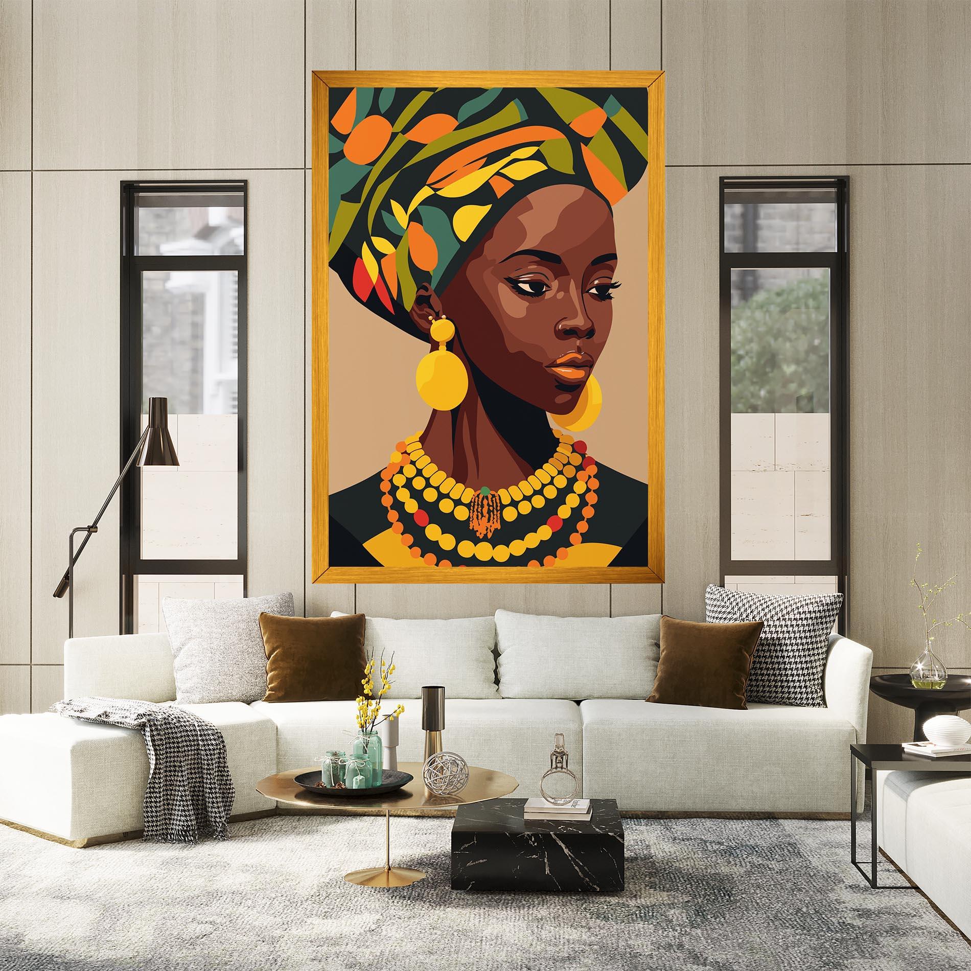 Tablou Canvas African Earrings mockup 2