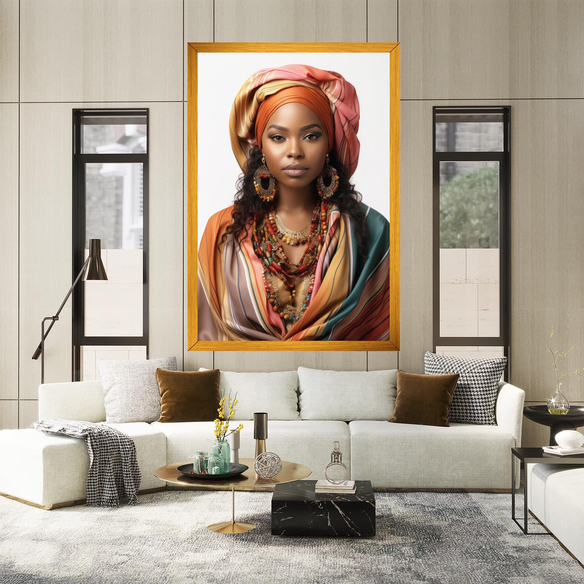 Tablou Canvas East African Woman mockup 2