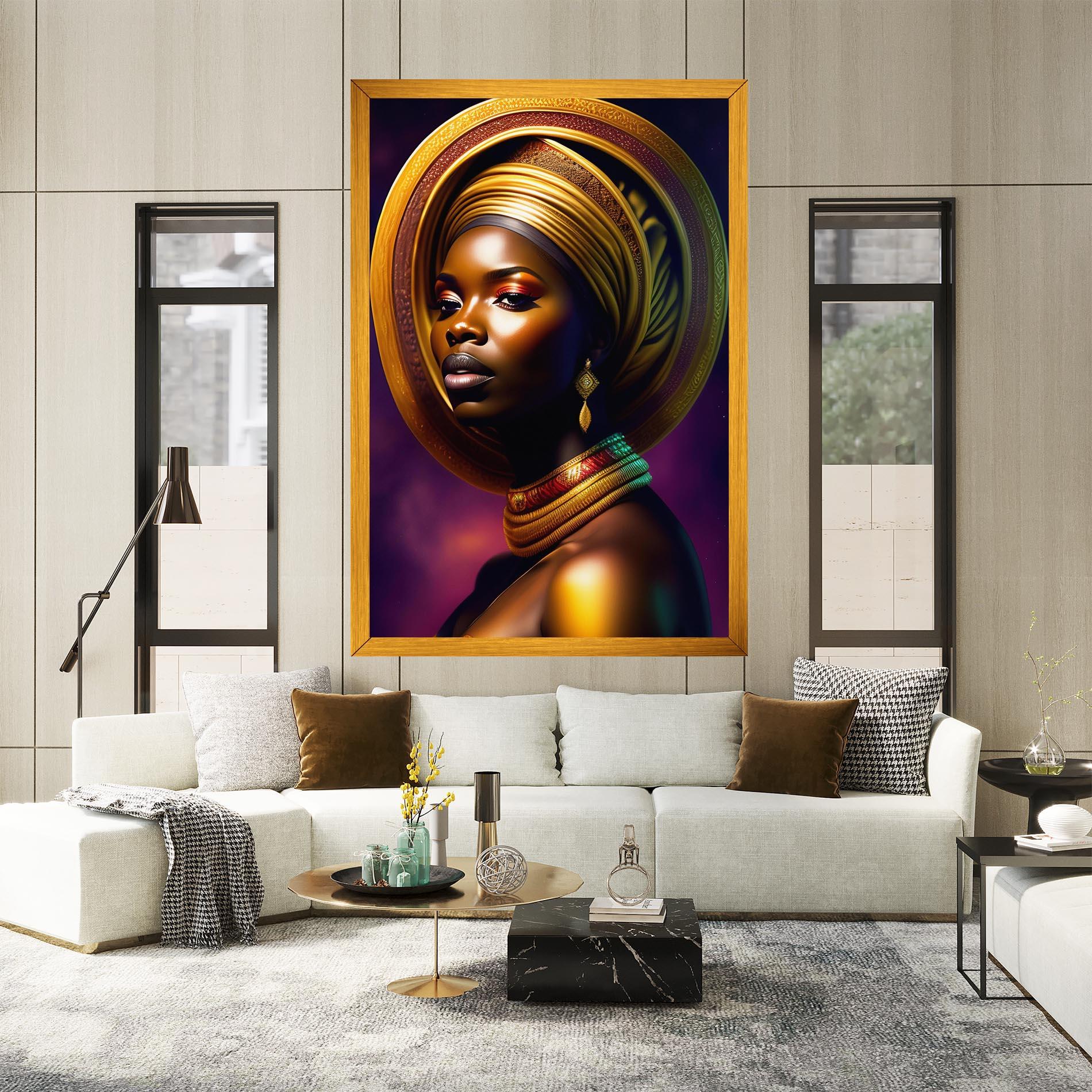 Tablou Canvas Golden Crown Woman mockup 2