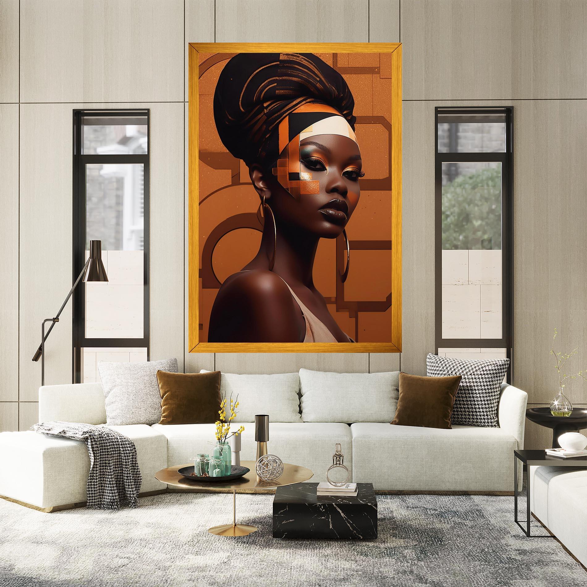 Tablou Canvas Interesting African Makeup mockup 2