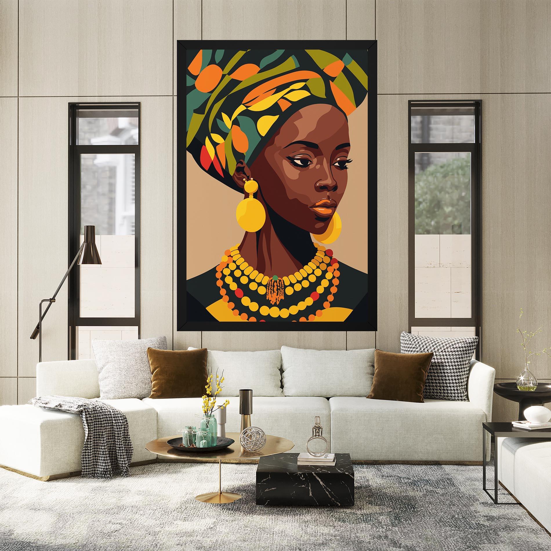 Tablou Canvas African Earrings mockup 2