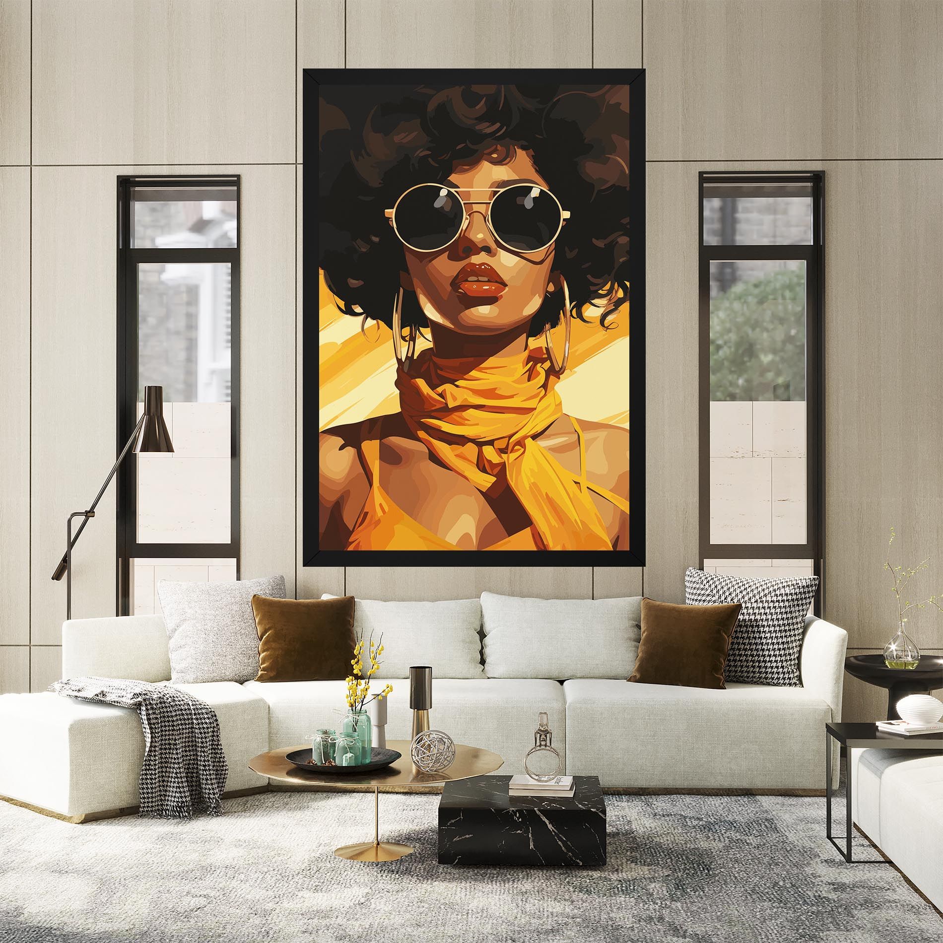 African Yellow Woman mockup 2