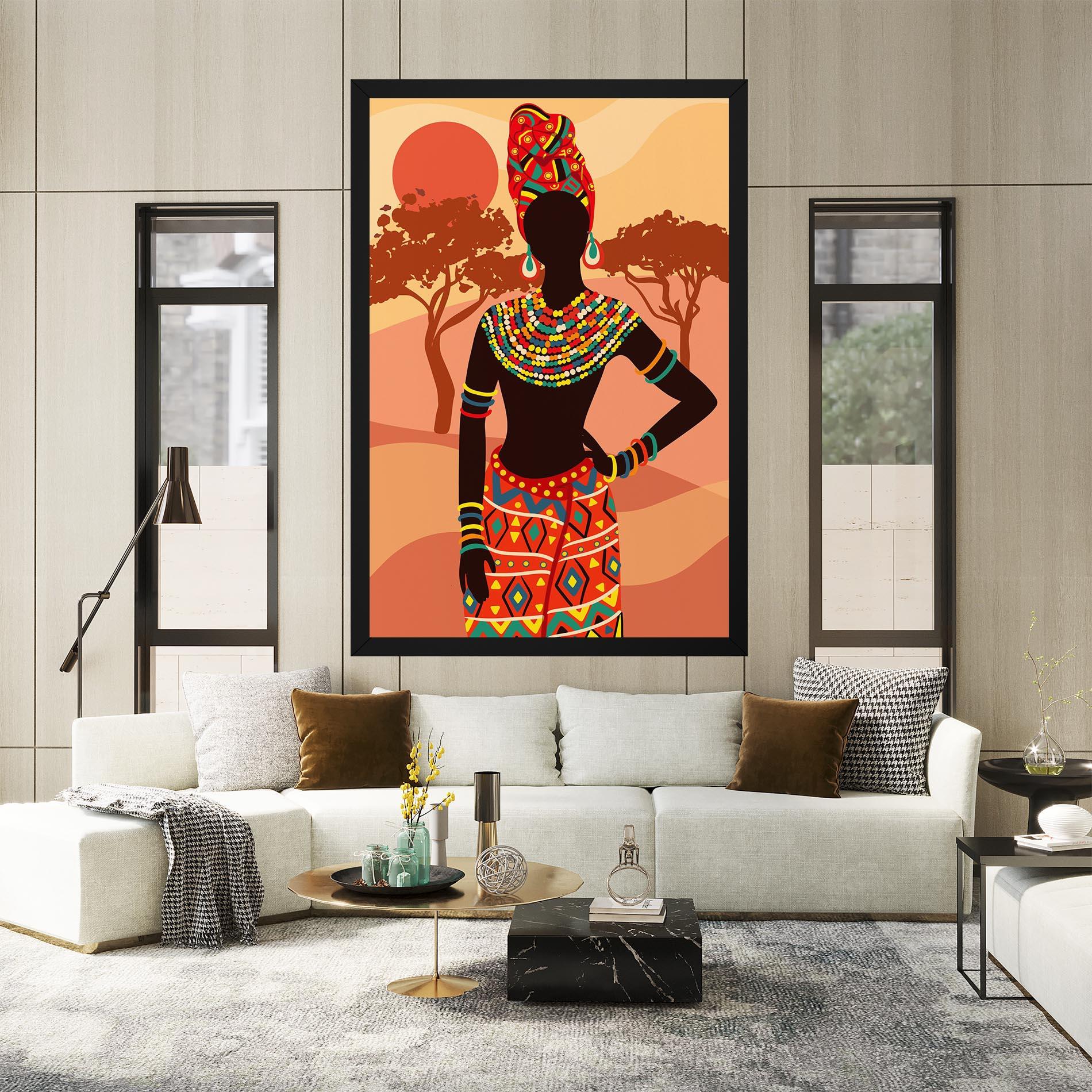 Tablou Canvas Ethnic African Color mockup 2