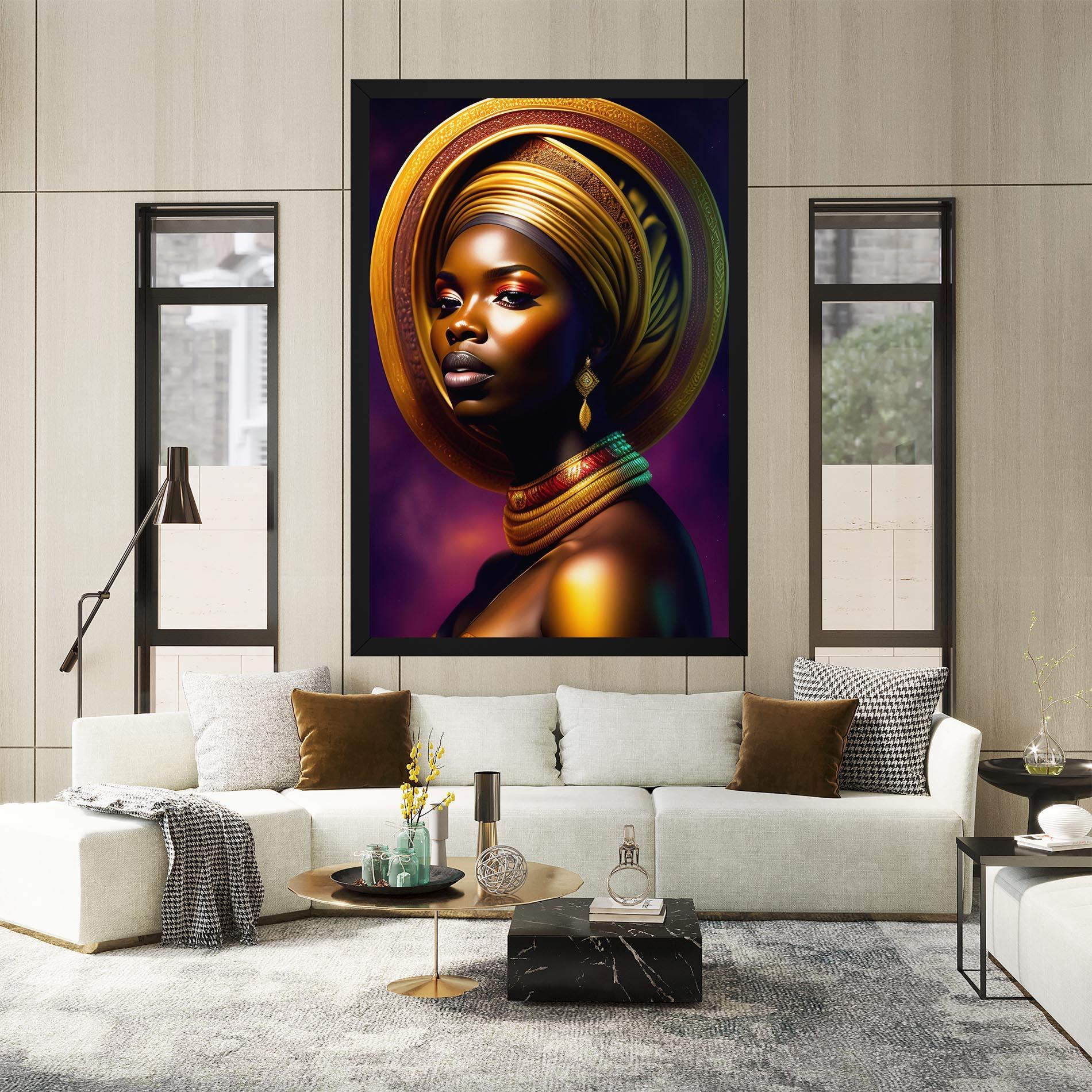 Tablou Canvas Golden Crown Woman mockup 2