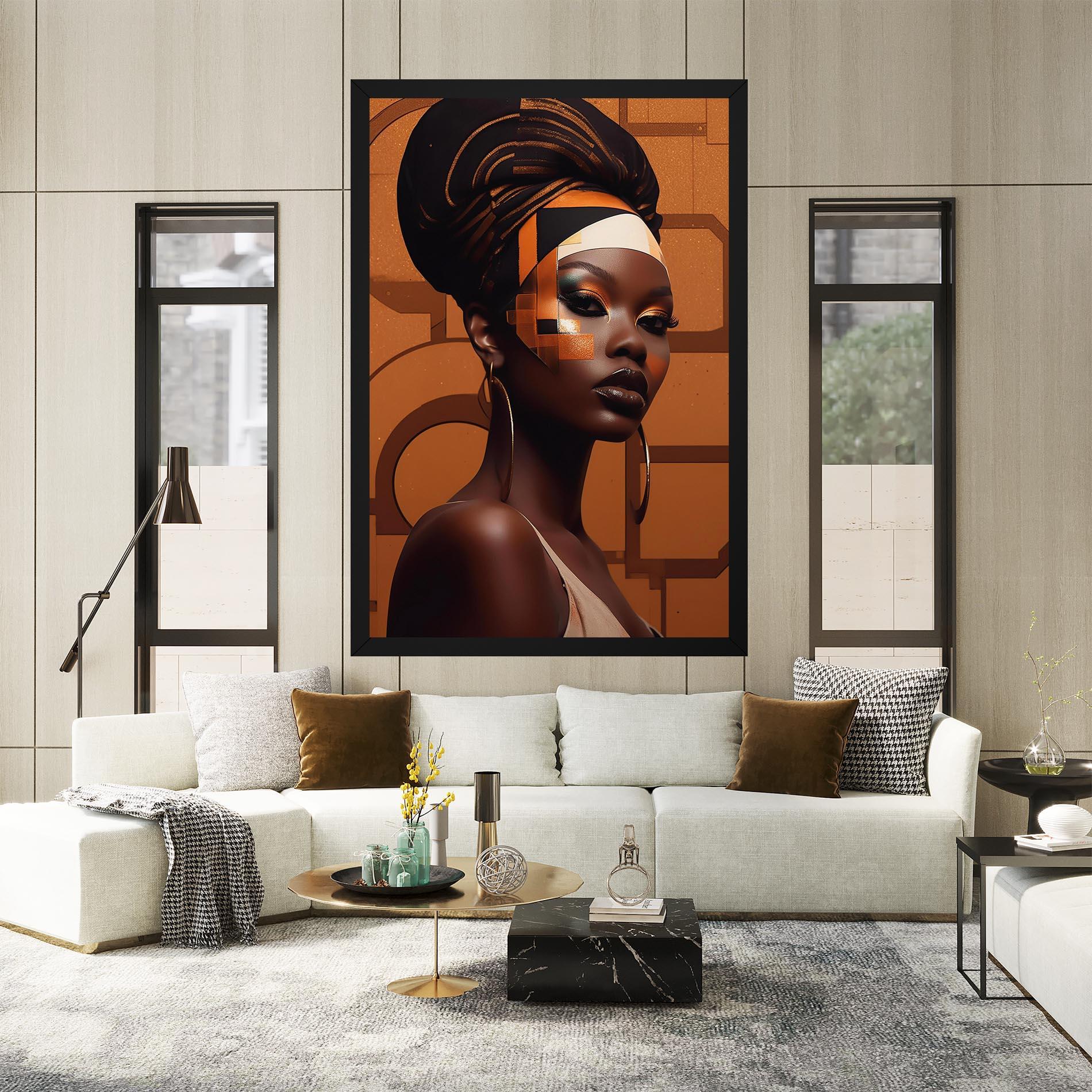 Tablou Canvas Interesting African Makeup mockup 2