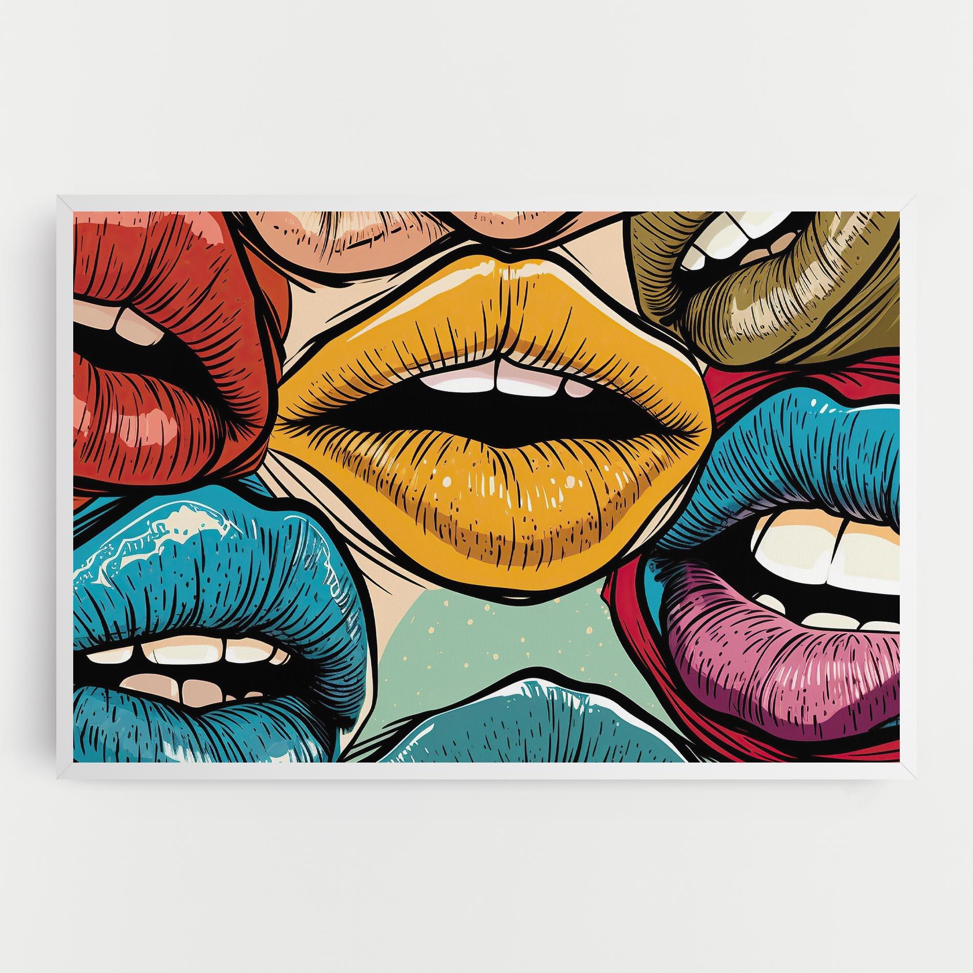 Tablou Canvas Comic Book Color Lips mockup 0