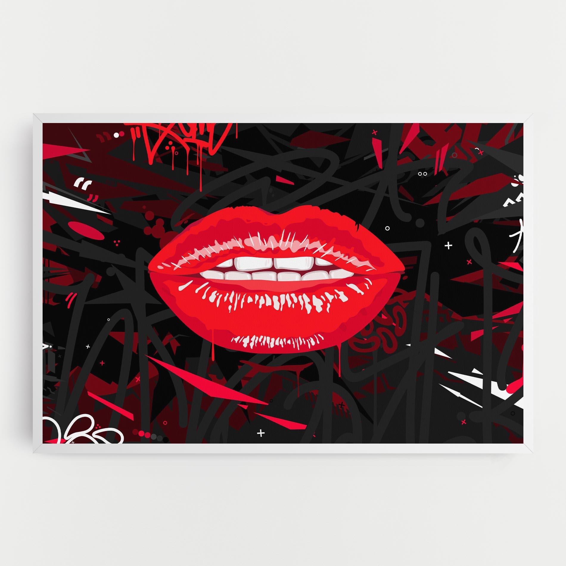 Tablou Canvas Graff Lips mockup 0