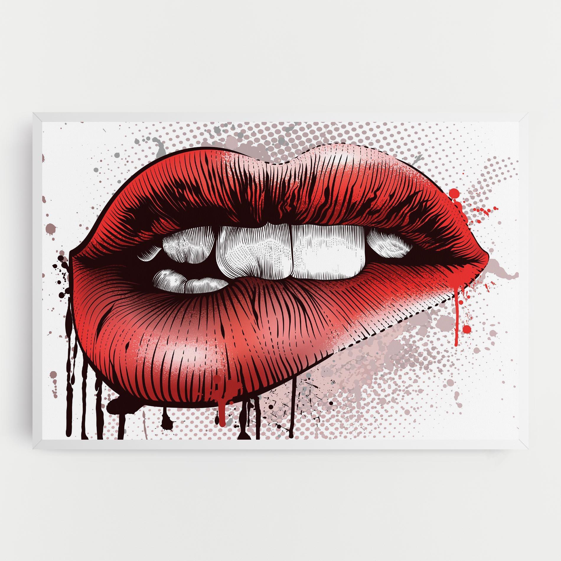 Tablou Canvas Lips Pop Artistic mockup 0
