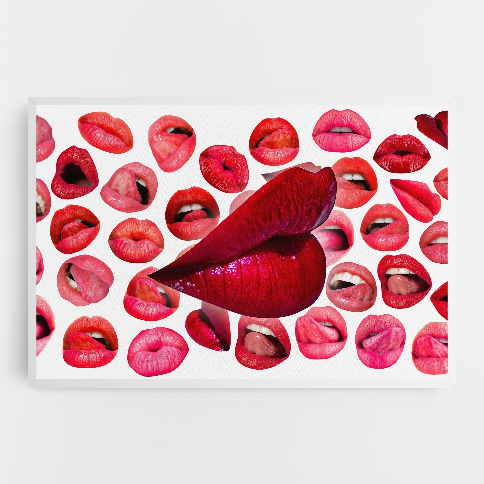 Tablou Canvas Red Lip Female mockup 0