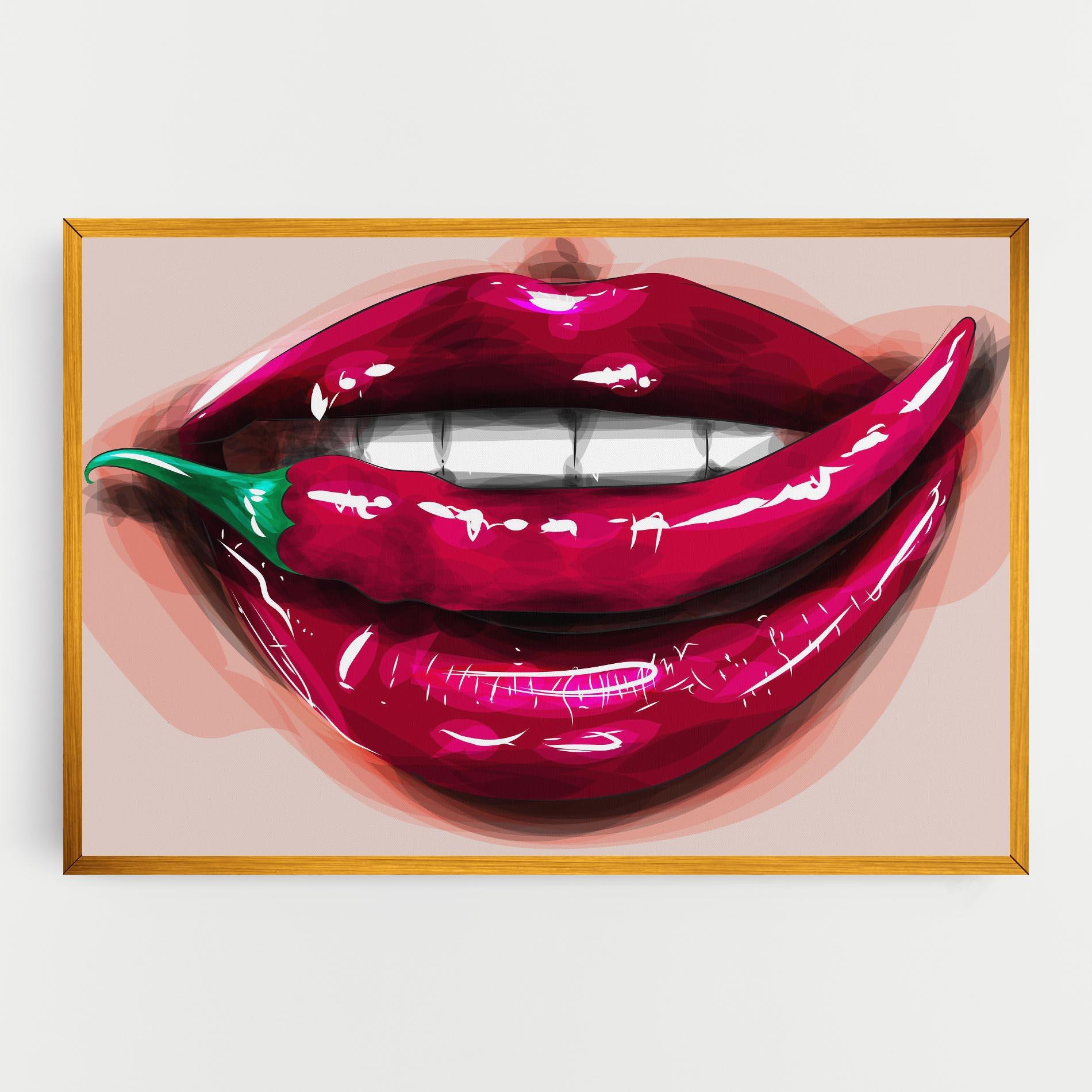 Tablou Canvas Chilli Lips mockup 0