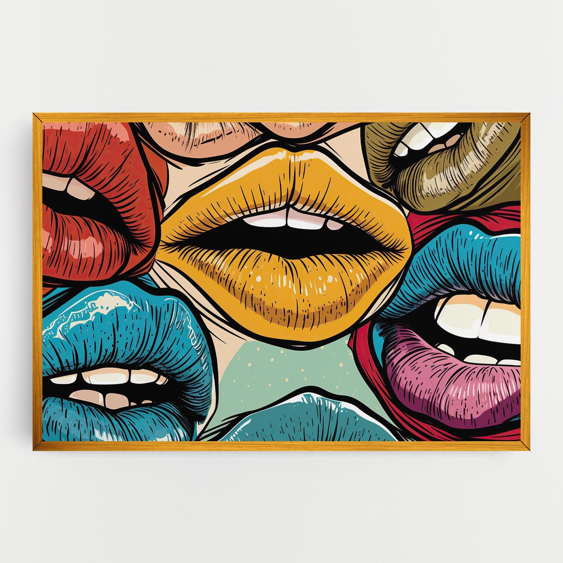 Tablou Canvas Comic Book Color Lips mockup 0