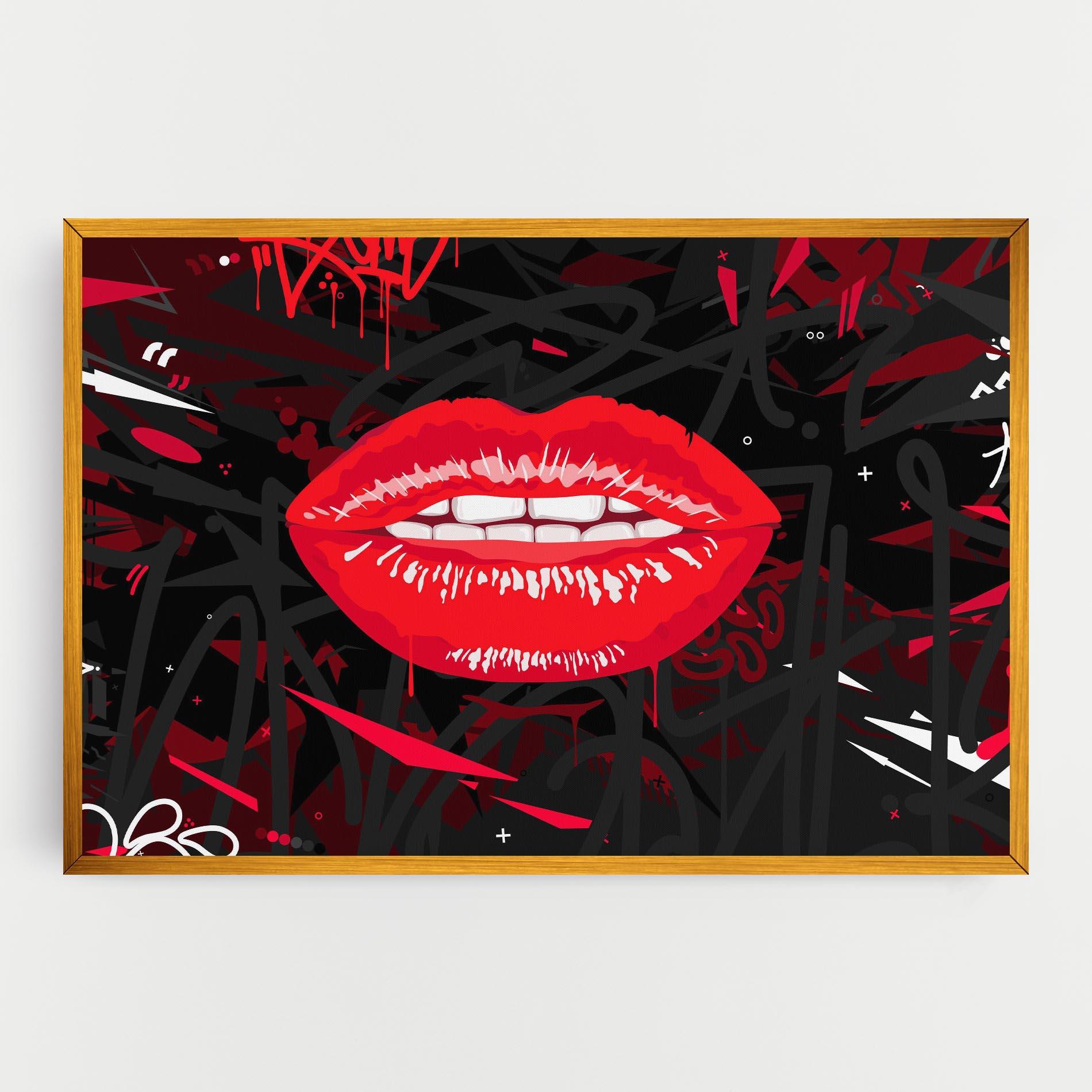Tablou Canvas Graff Lips mockup 0