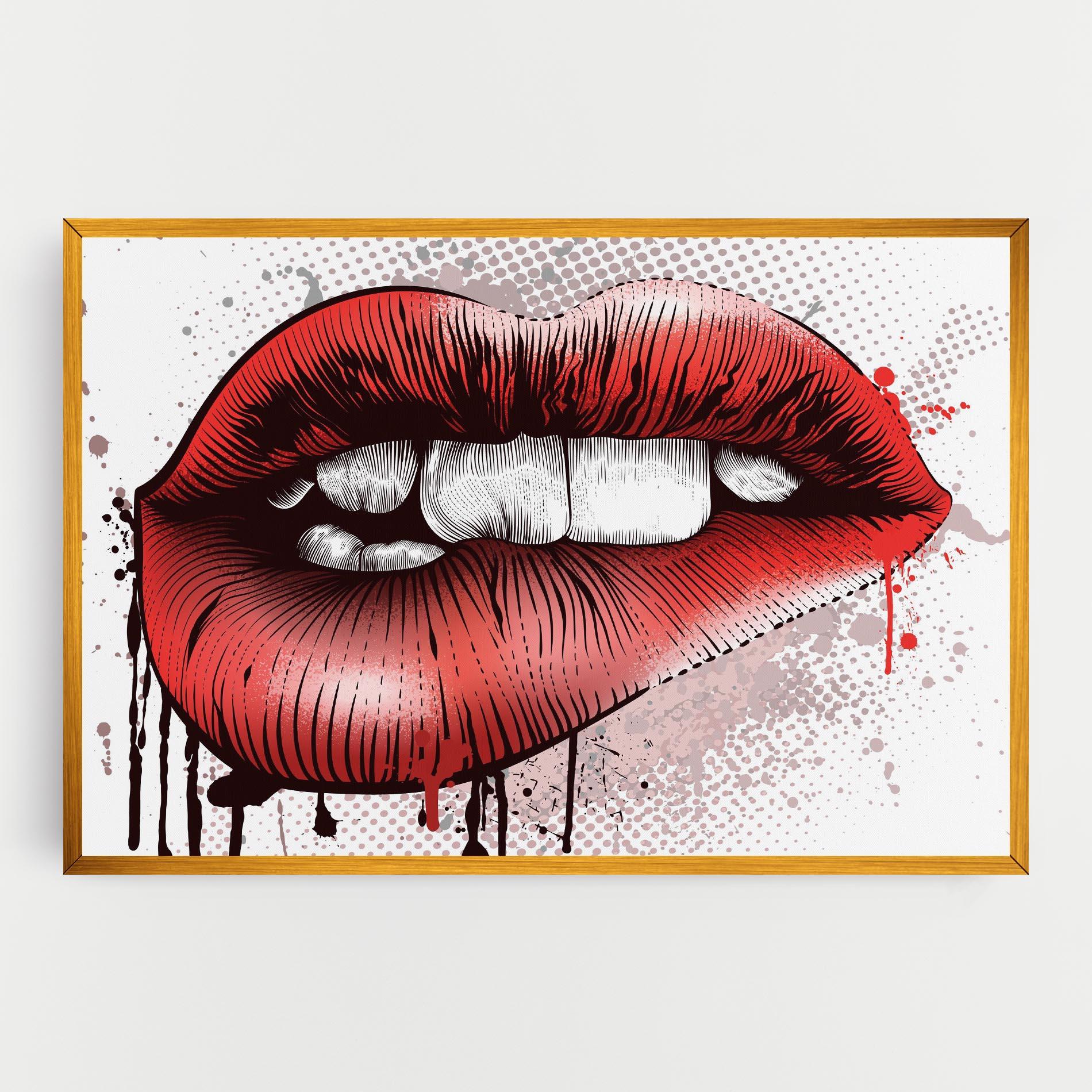 Tablou Canvas Lips Pop Artistic mockup 0