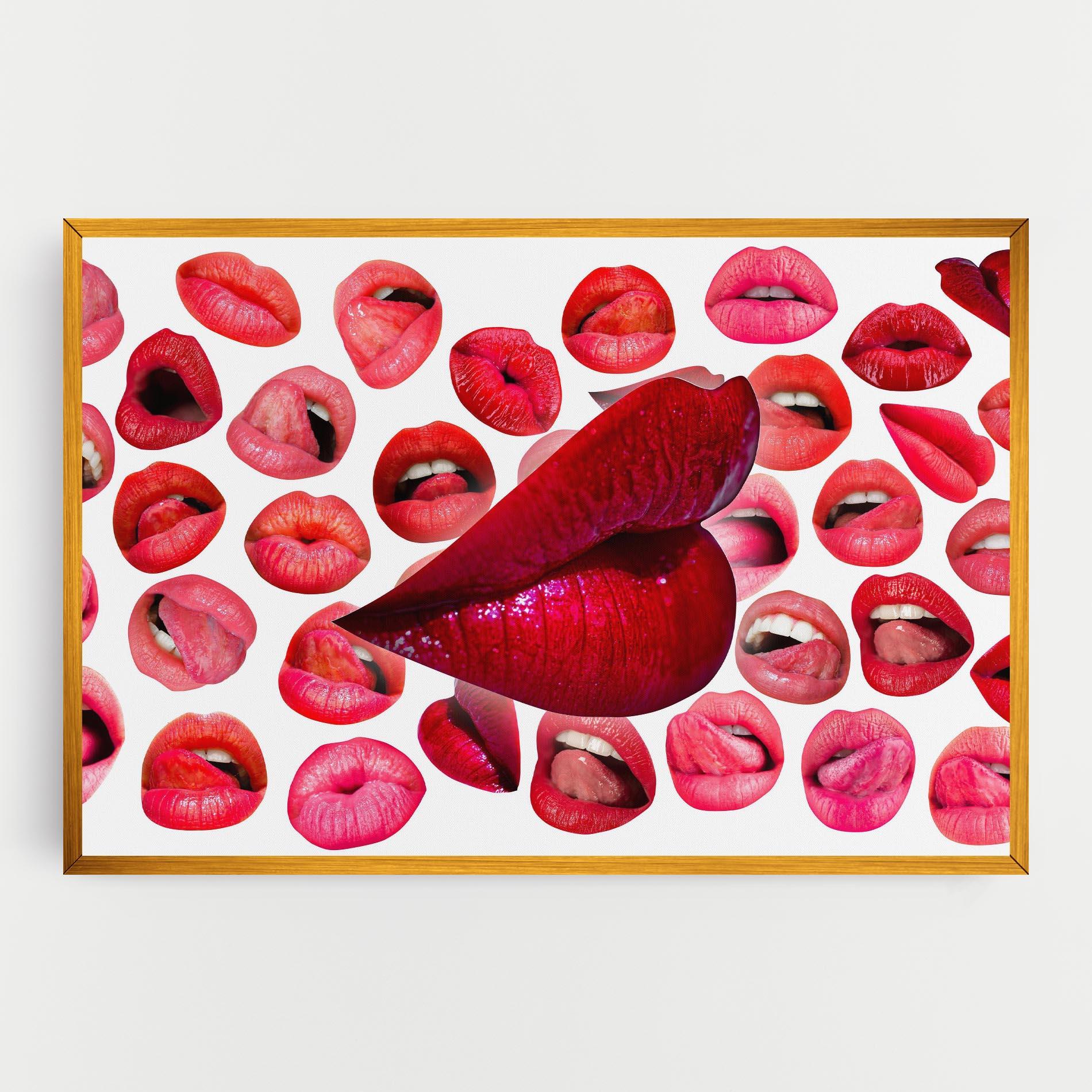 Tablou Canvas Red Lip Female mockup 0