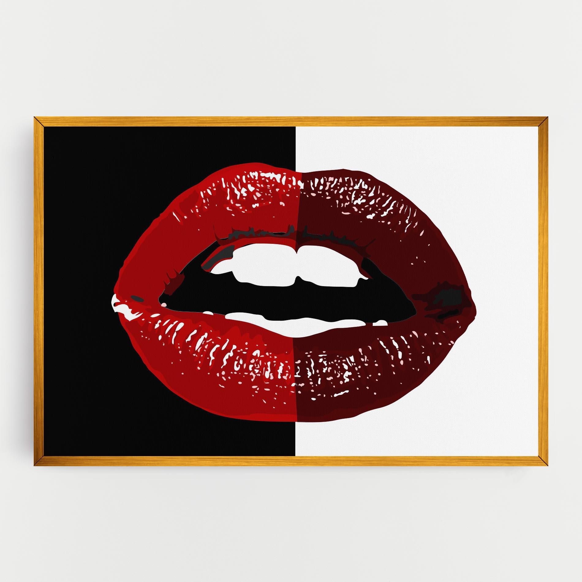 Tablou Canvas Red Shade Lips mockup 0