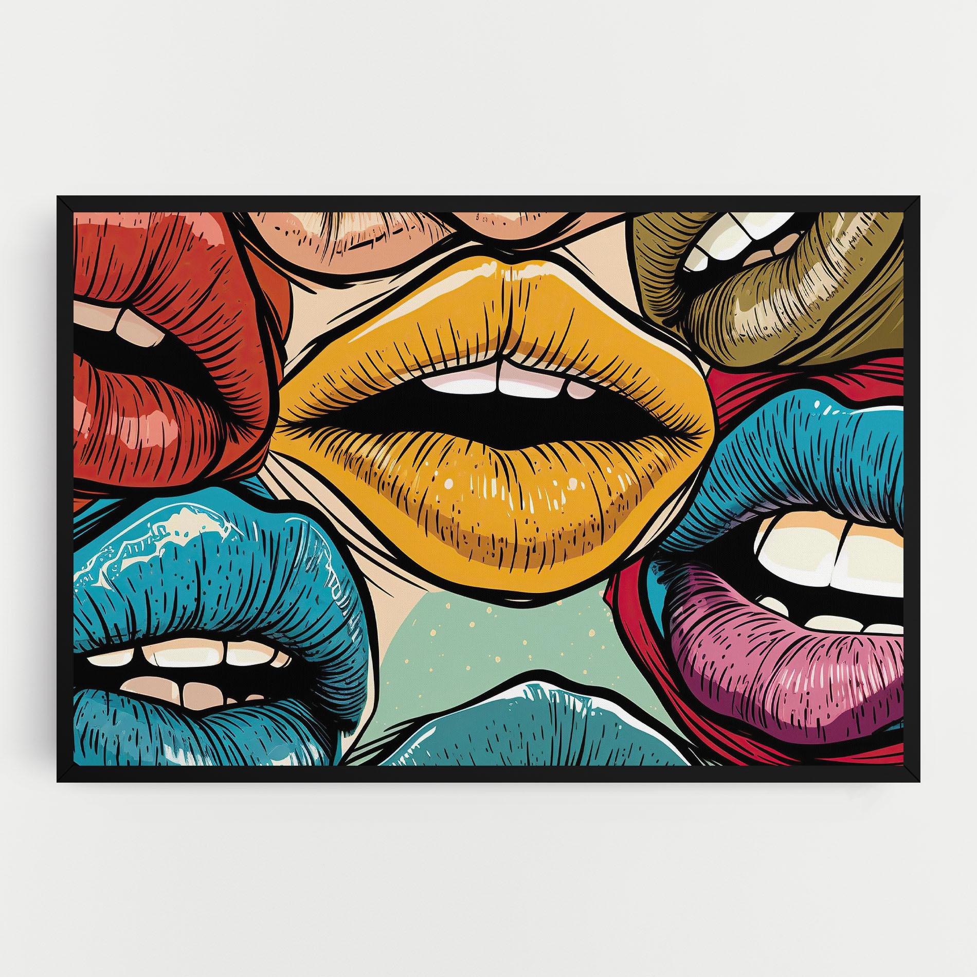 Tablou Canvas Comic Book Color Lips mockup 0
