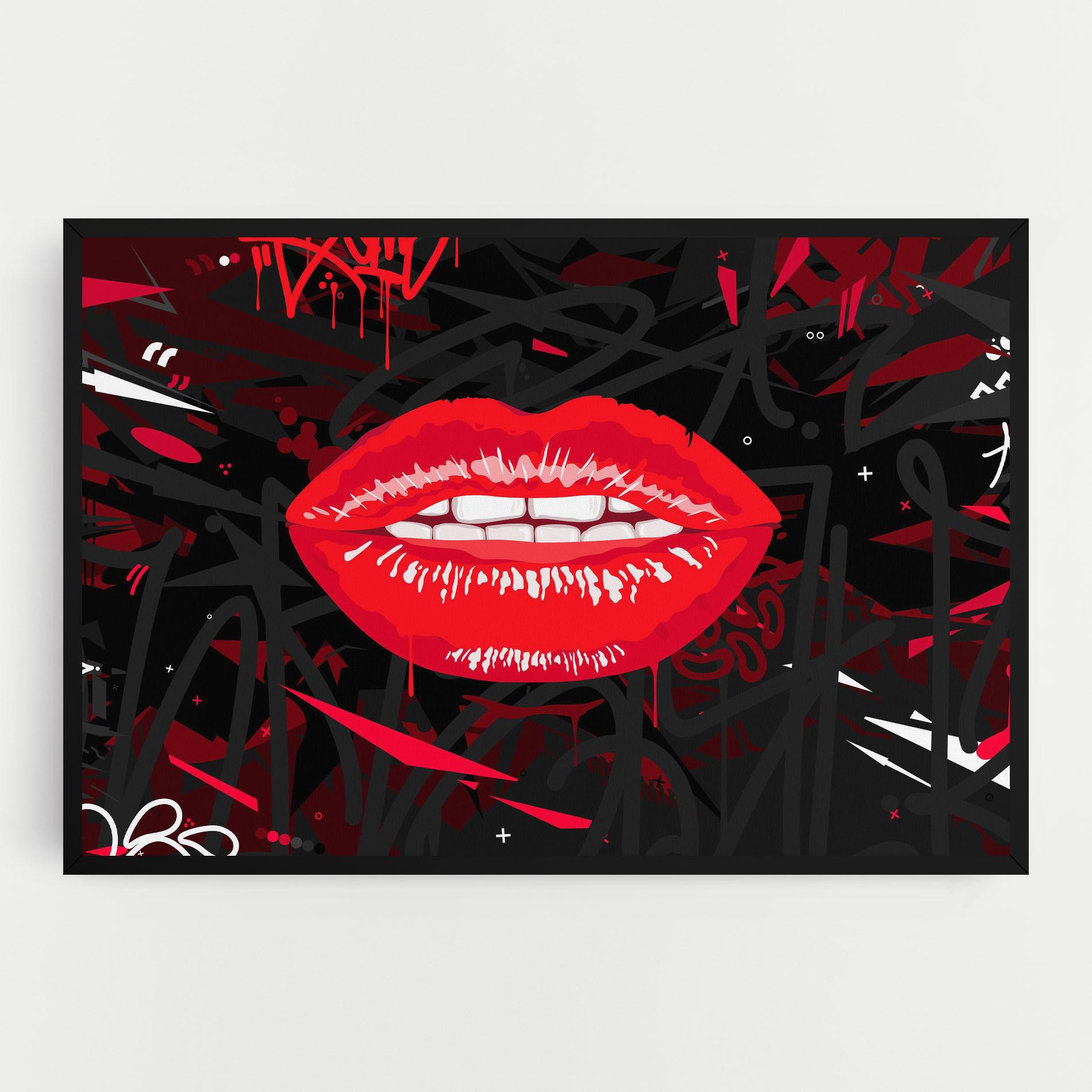 Tablou Canvas Graff Lips mockup 0