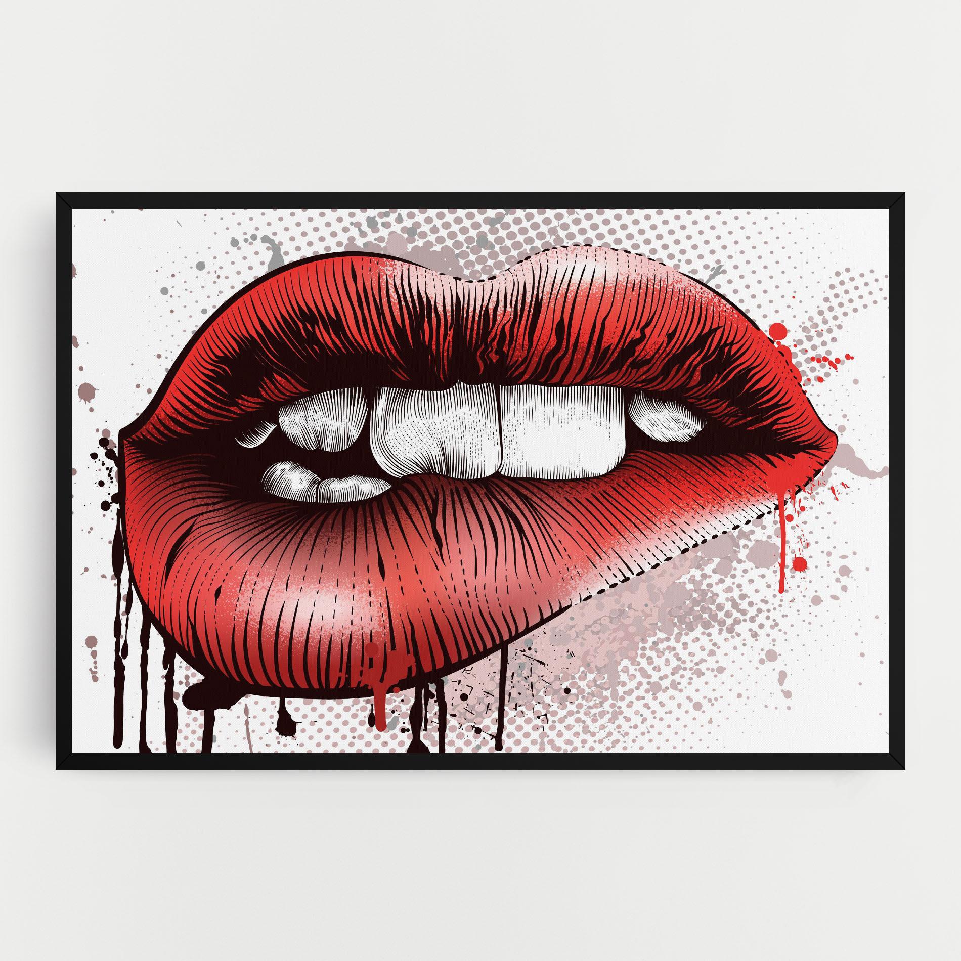 Tablou Canvas Lips Pop Artistic mockup 0