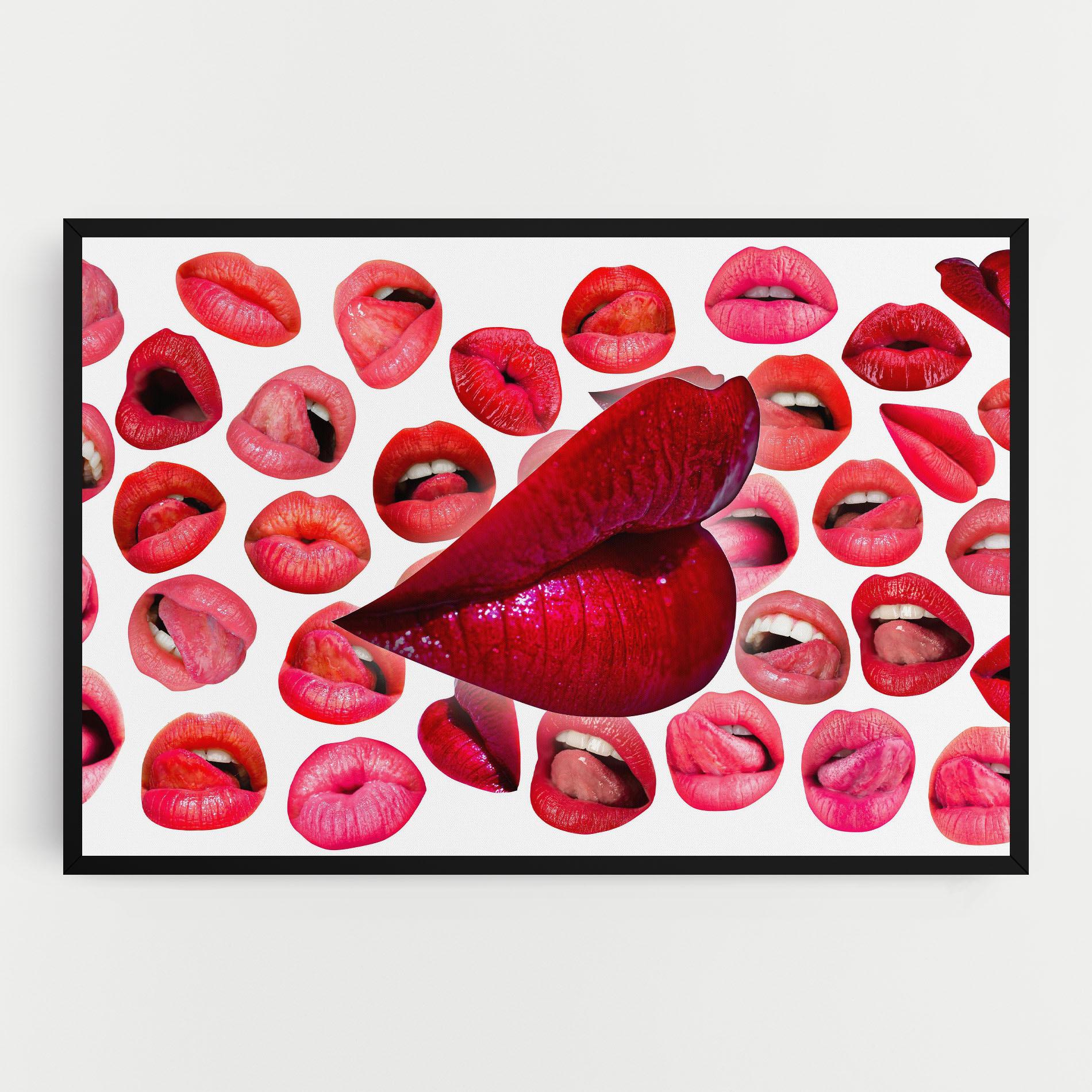 Tablou Canvas Red Lip Female mockup 0