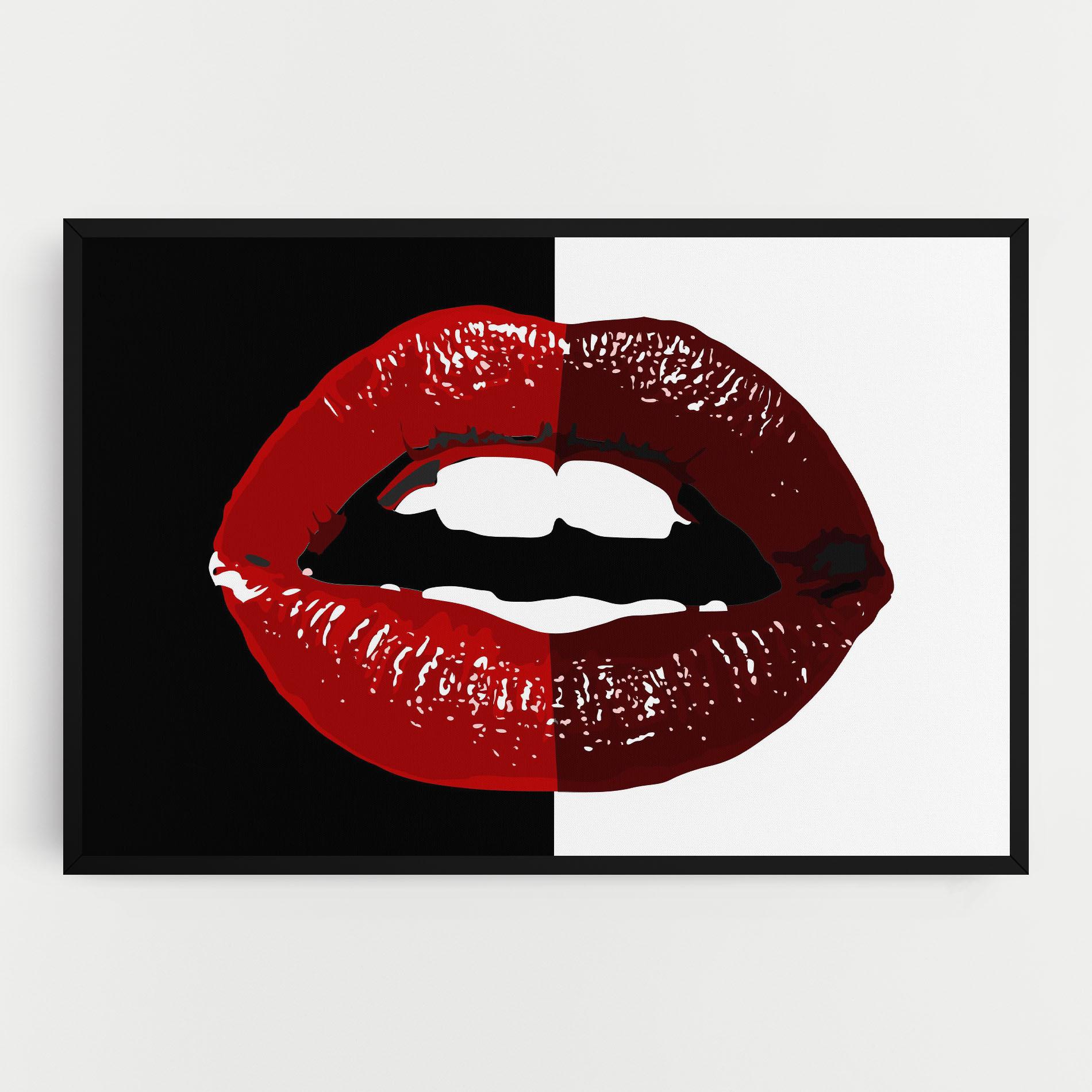 Tablou Canvas Red Shade Lips mockup 0