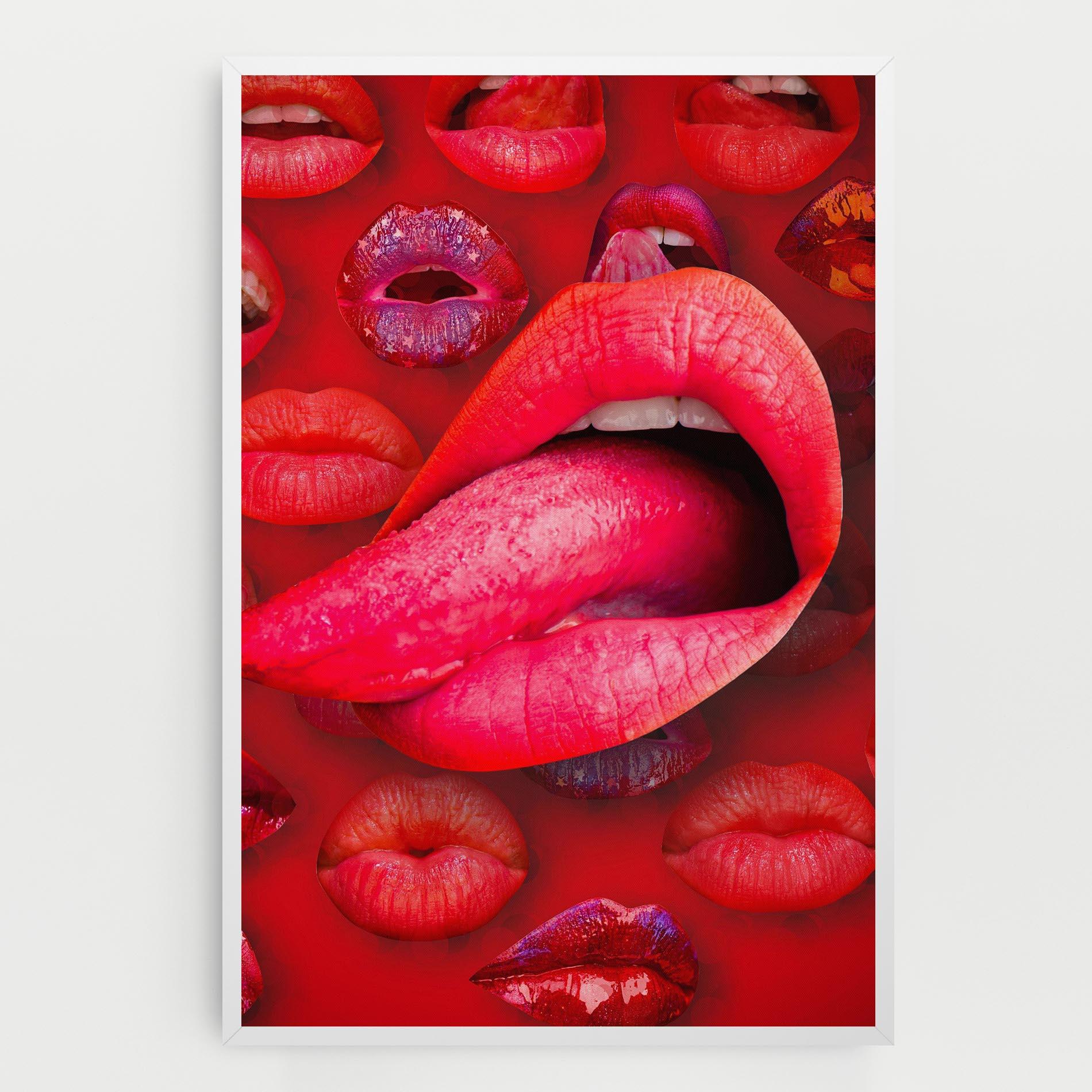 Tablou Canvas Big Tongue Collage mockup 0