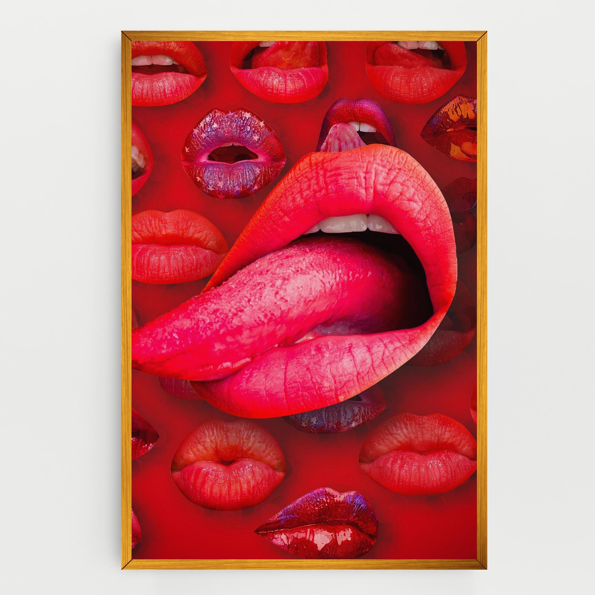 Tablou Canvas Big Tongue Collage mockup 0