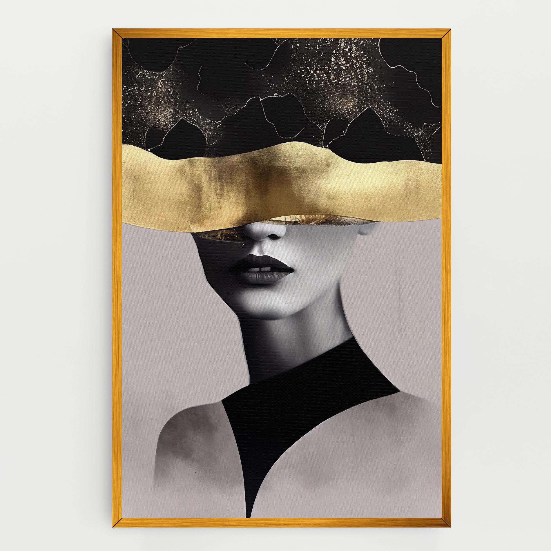 Tablou Canvas Grey Lips mockup 0