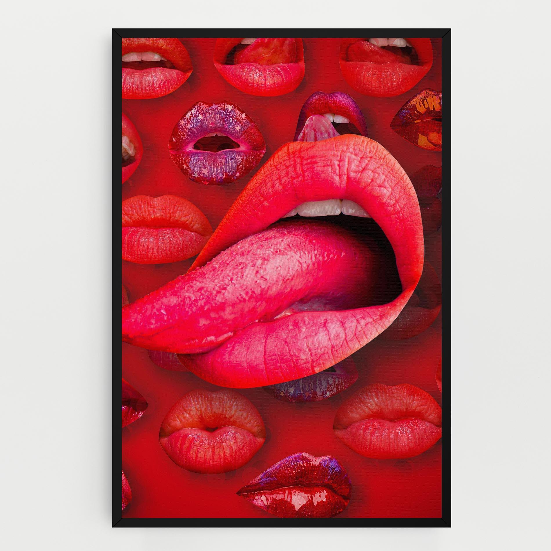 Tablou Canvas Big Tongue Collage mockup 0