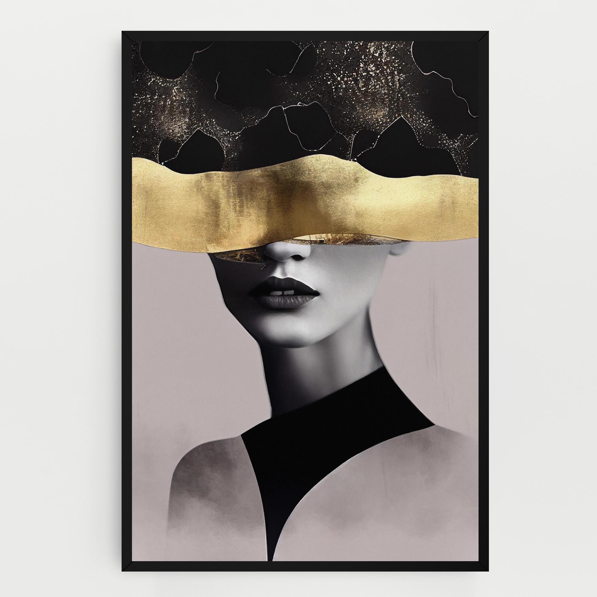 Tablou Canvas Grey Lips mockup 0