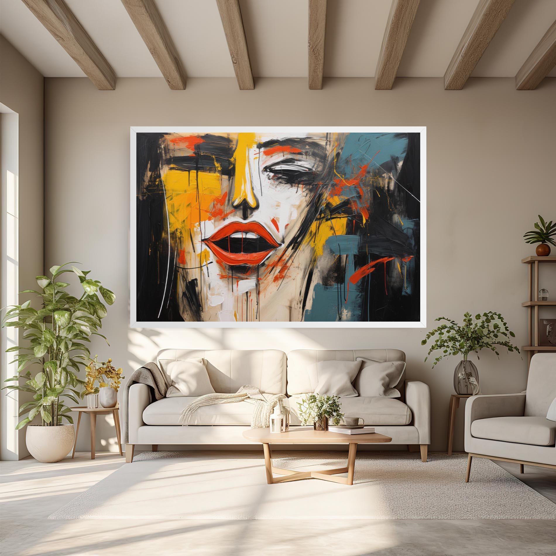 Tablou Canvas Abstract Woman Lips mockup 6