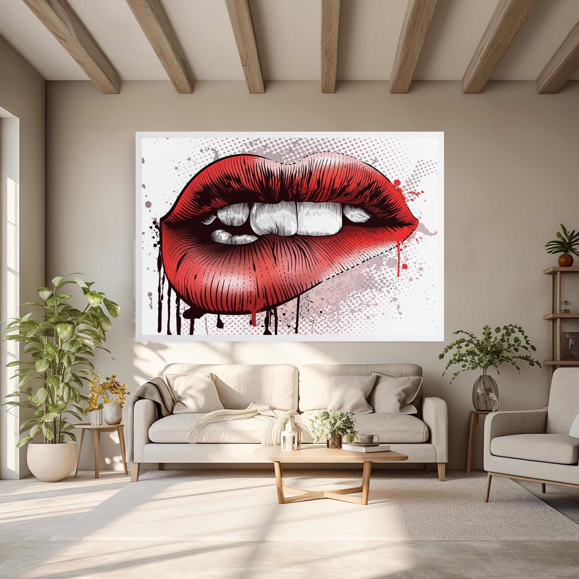 Tablou Canvas Lips Pop Artistic mockup 6