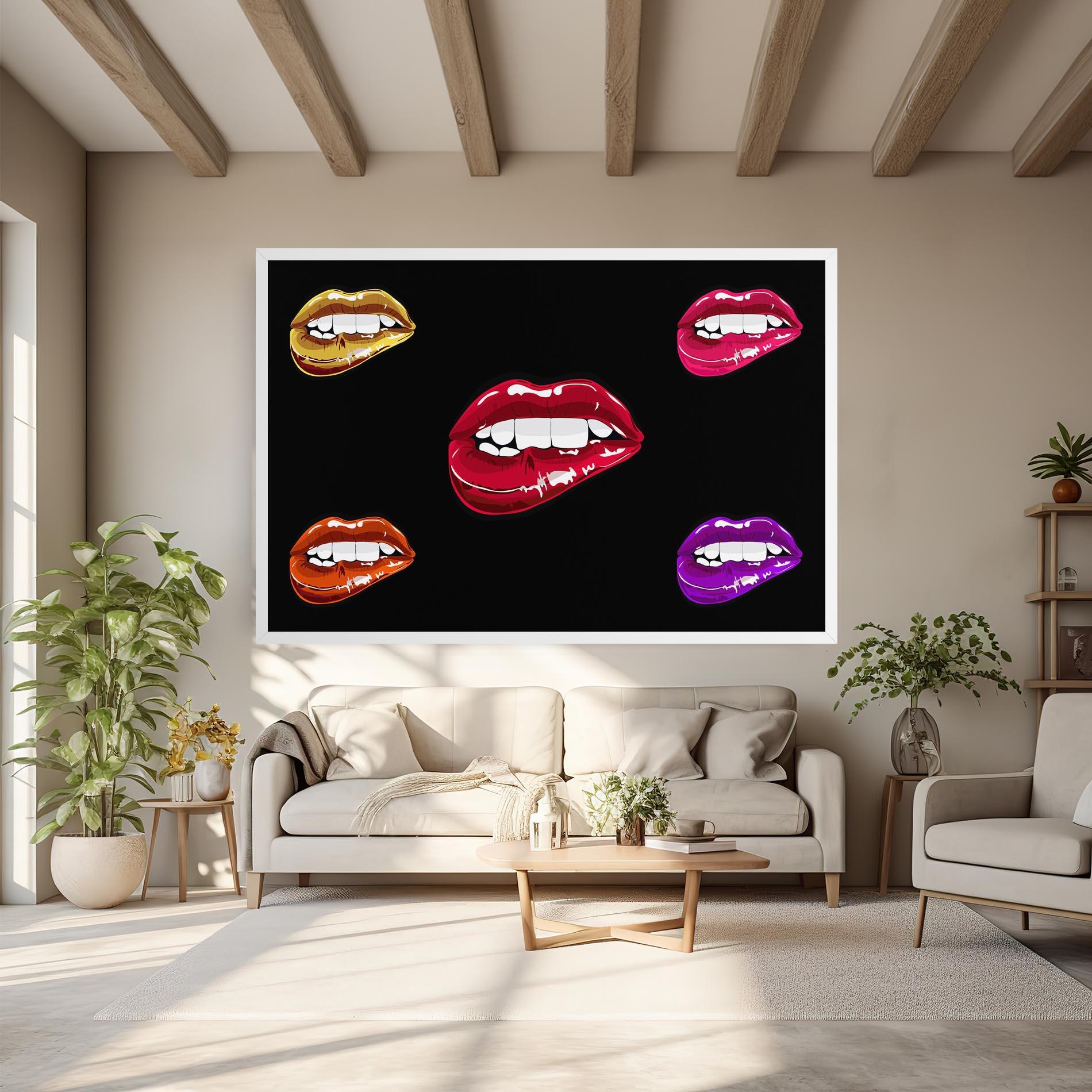 Tablou Canvas Mix Color Lips mockup 6