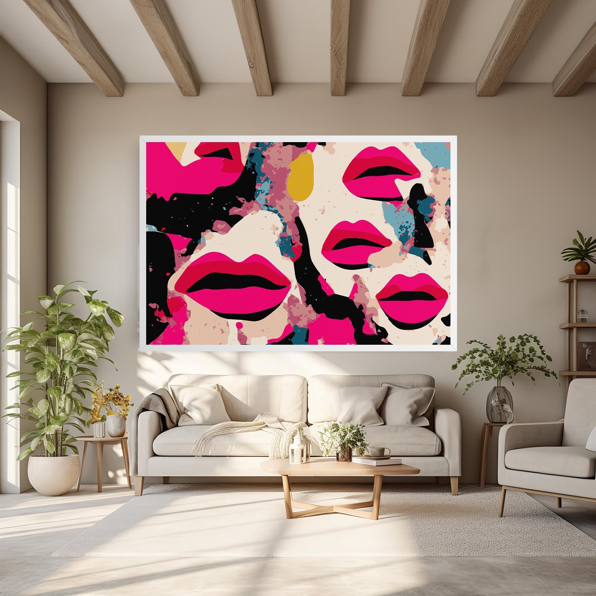 Tablou Canvas Pink Lips mockup 6