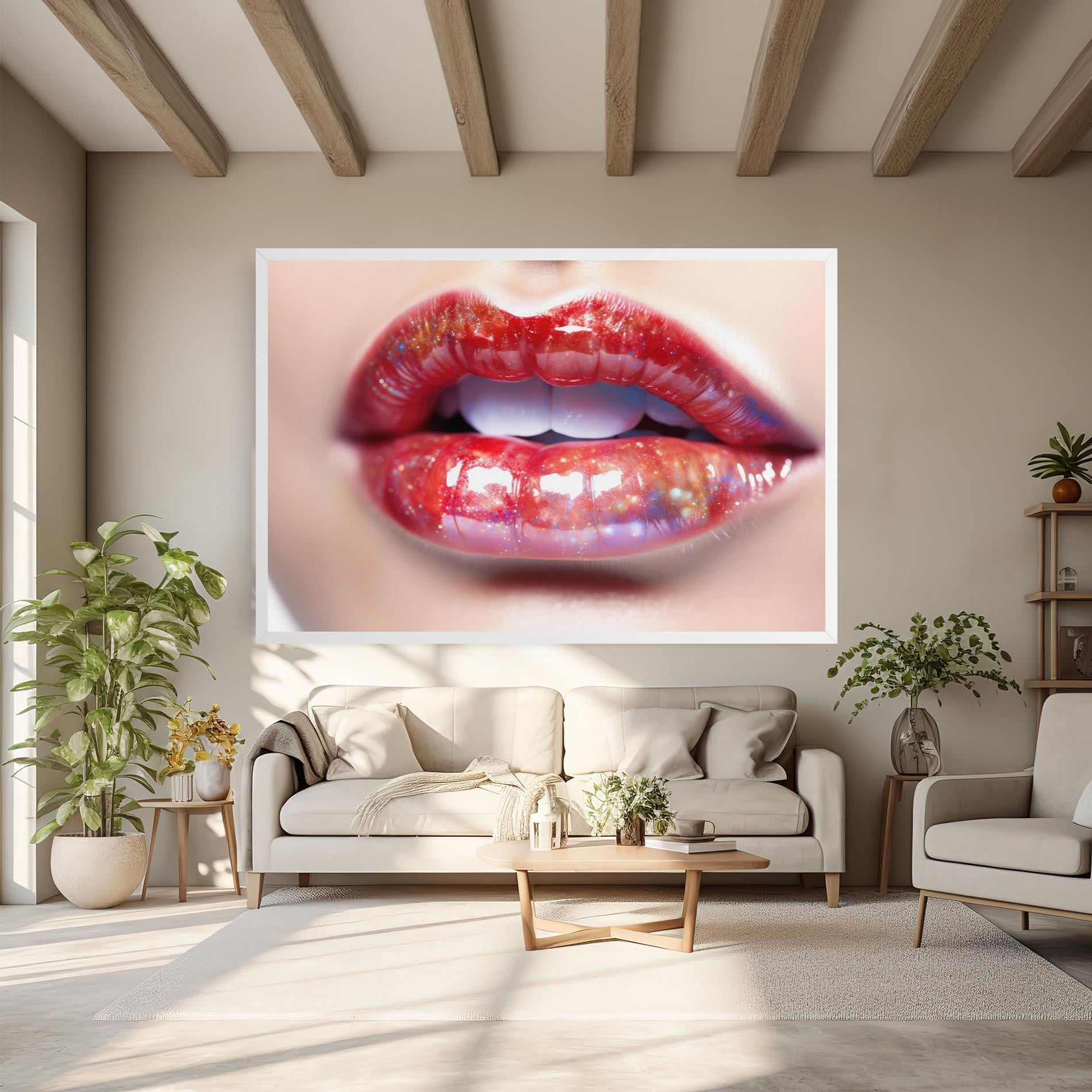 Tablou Canvas Red Pretty Lips mockup 6