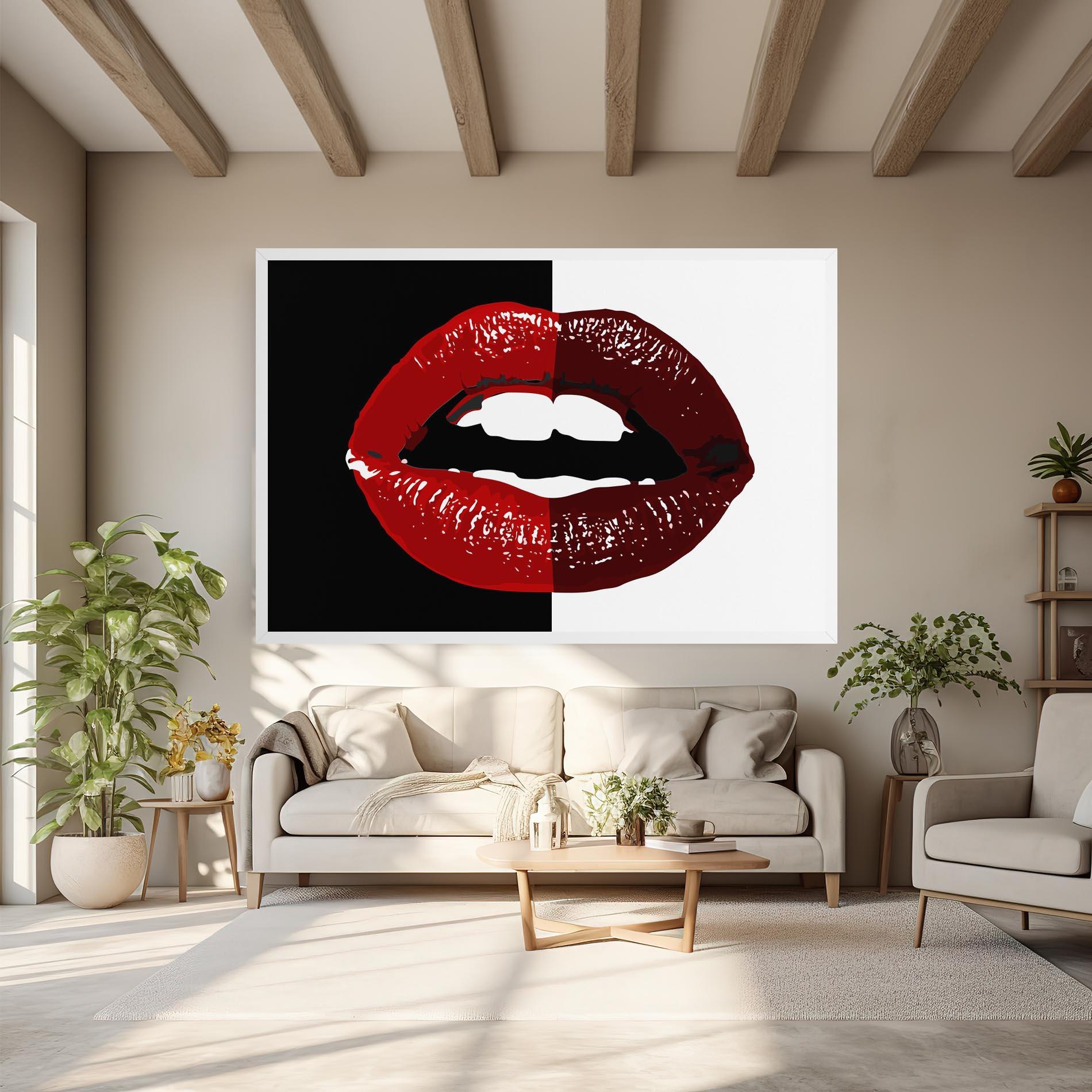 Tablou Canvas Red Shade Lips mockup 6